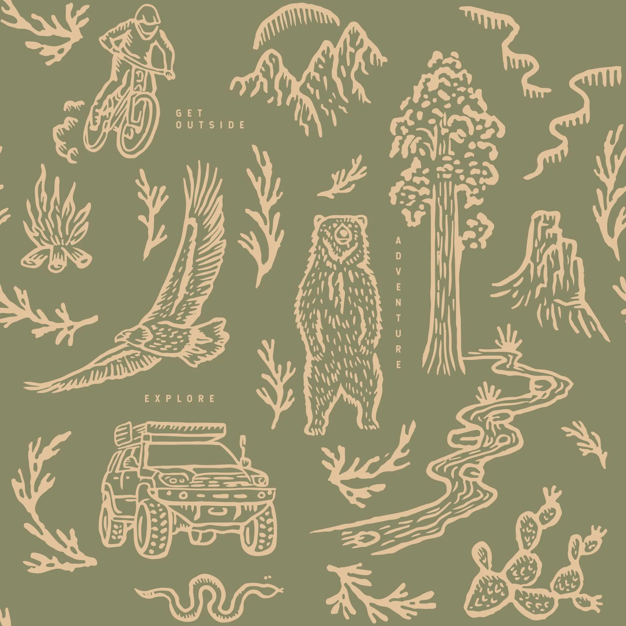 Adventure Awaits (Green) Wallpaper - Image 6