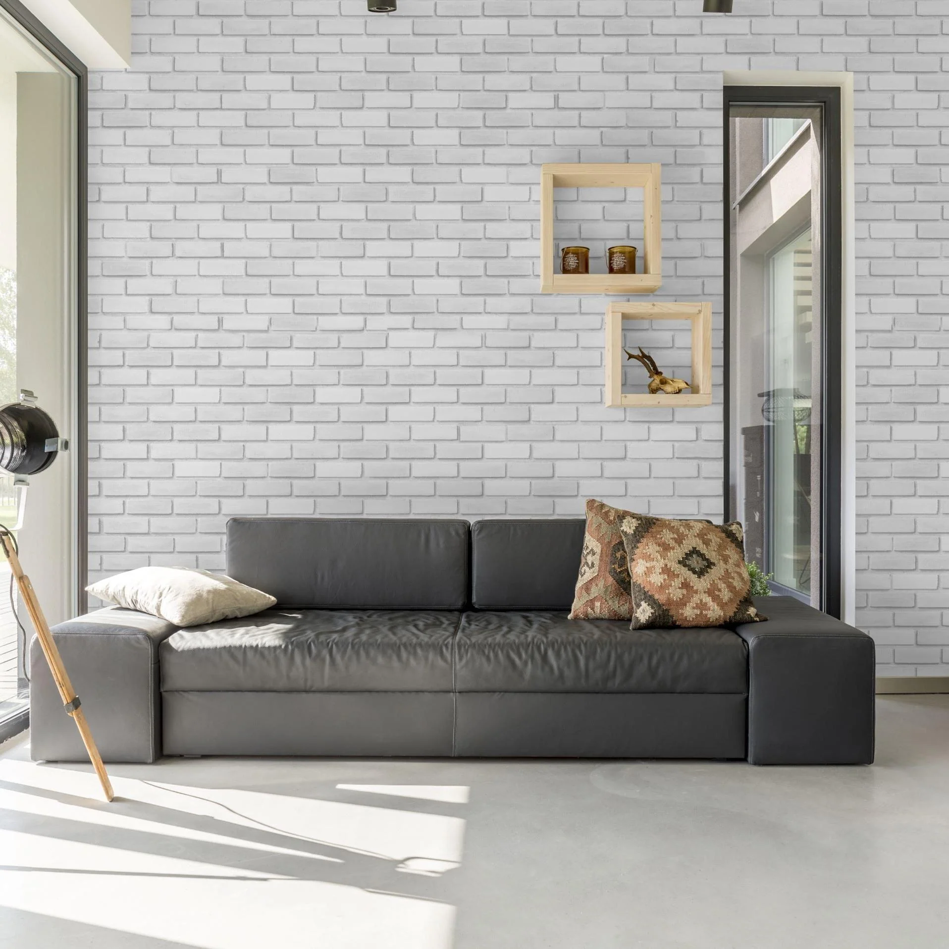 Bella Brick (White) Wallpaper