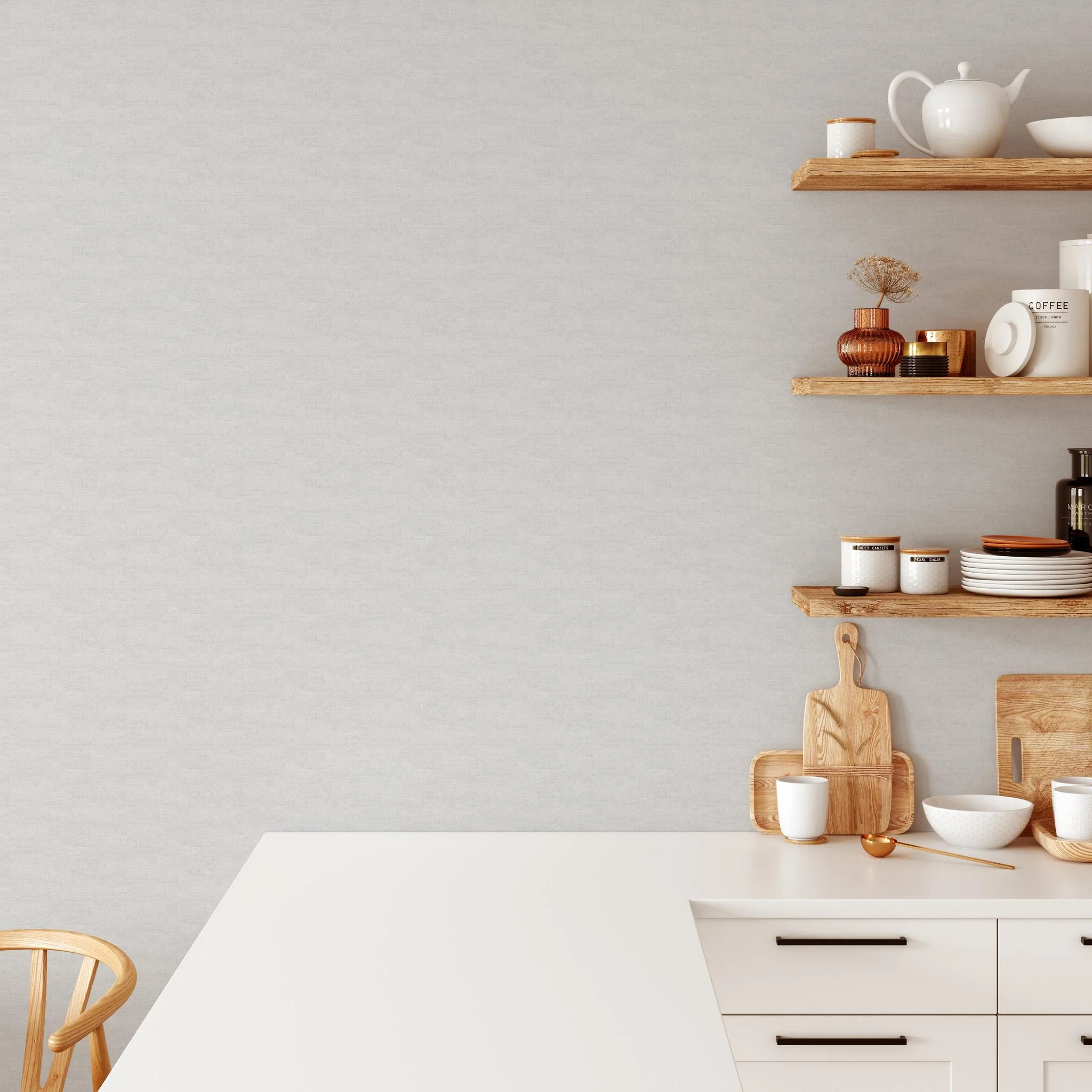 Carefree (Grey) Wallpaper - 10 FT H X 11 FT W LUXE P&S - Image 4