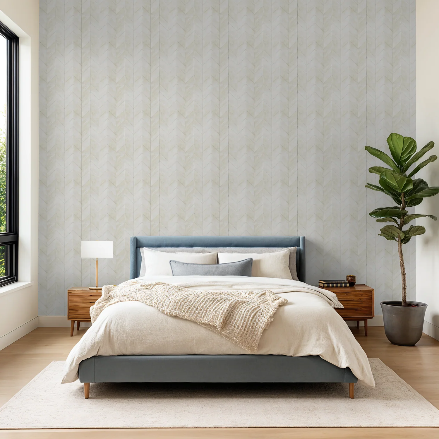Chevron de Blanc Wallpaper - Image 4