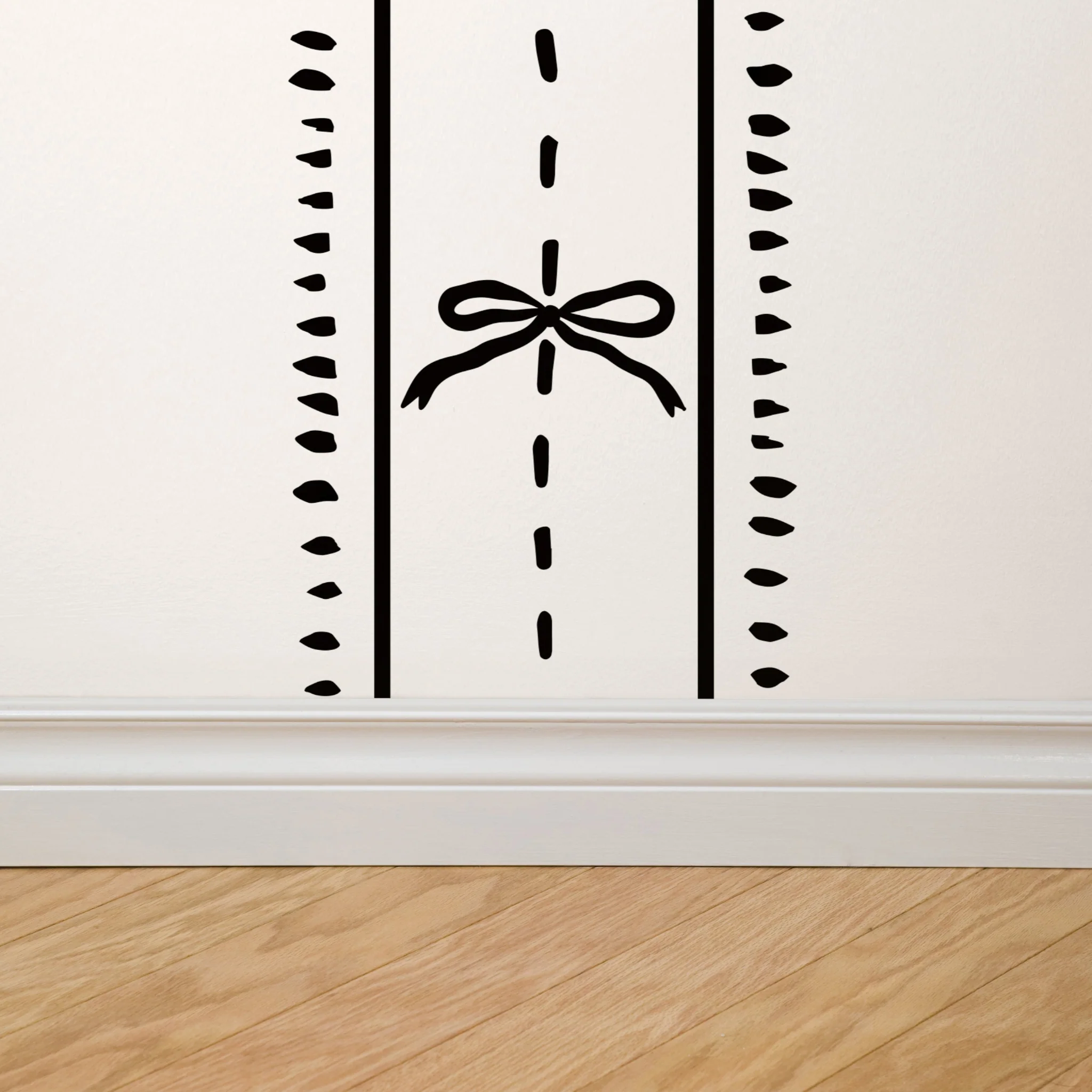 Cottage Bows (Black) Wallpaper - Image 4