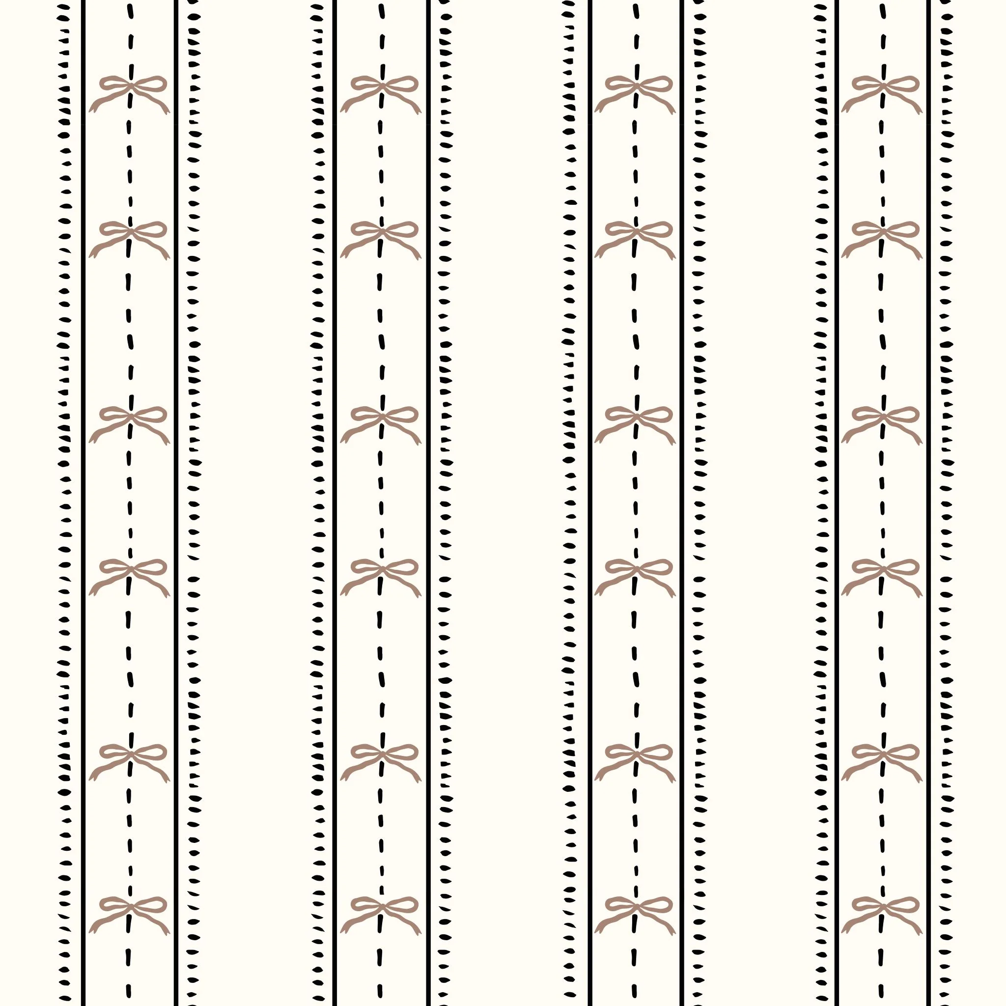 Cottage Bows (Pink) Wallpaper - Image 2