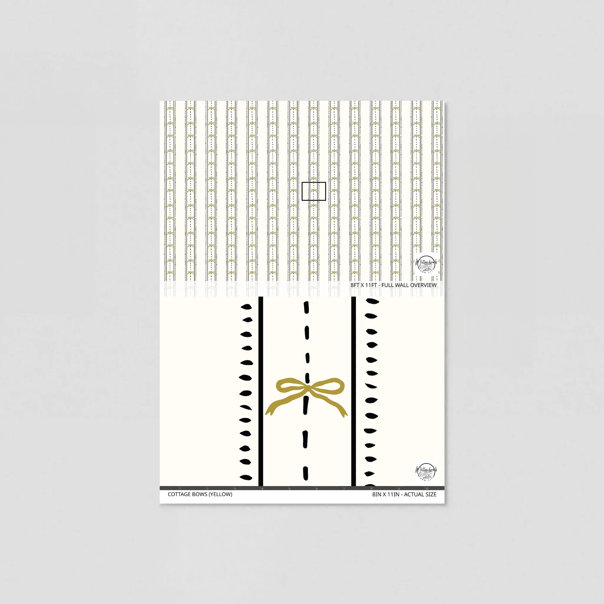 Cottage Bows (Yellow) Wallpaper - Image 6