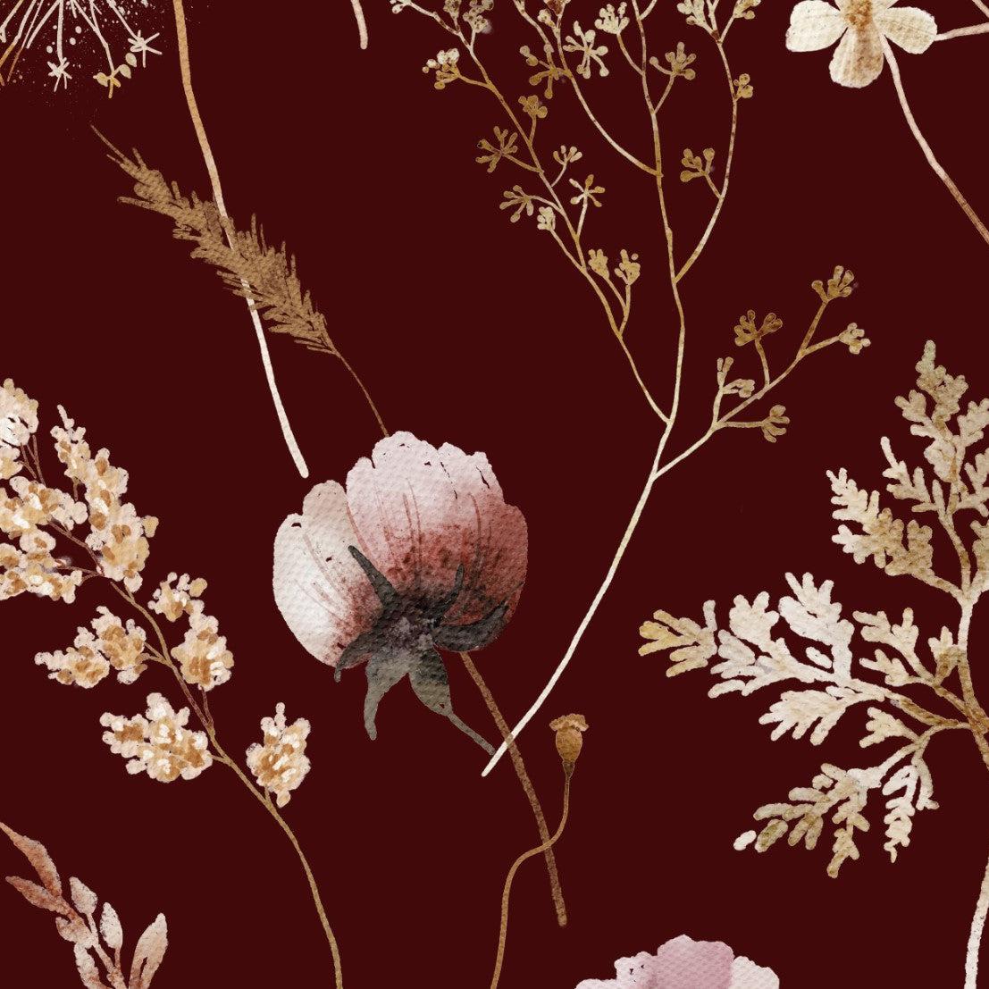 Dahlia (Maroon) Wallpaper - Image 6