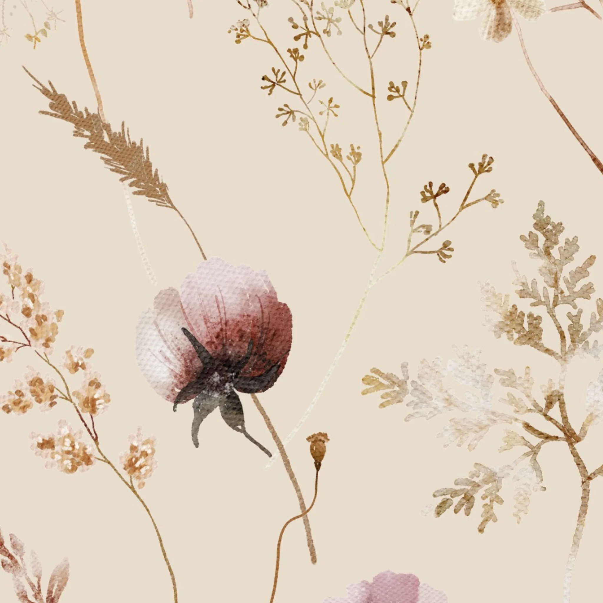 Dahlia (Tan) Wallpaper - Image 6