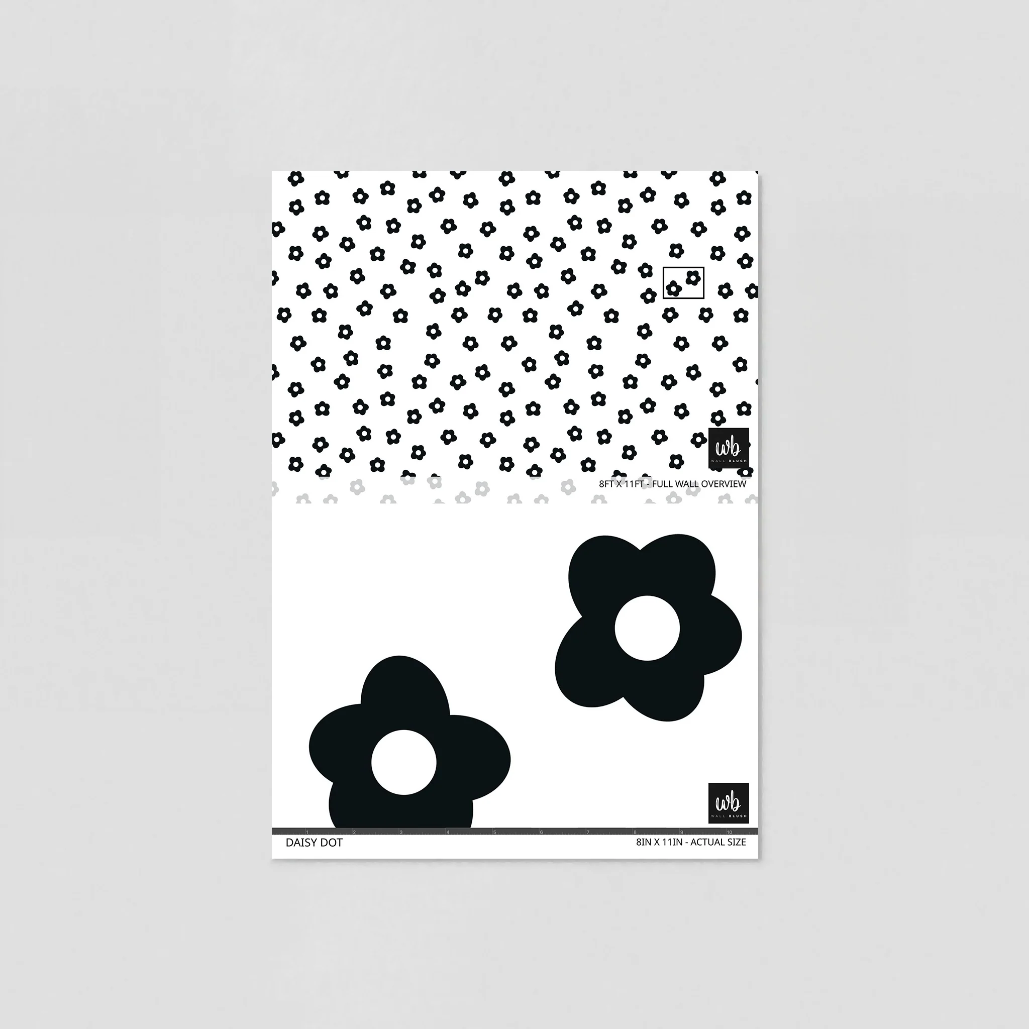 Daisy Dot (Black) Wallpaper - Image 6