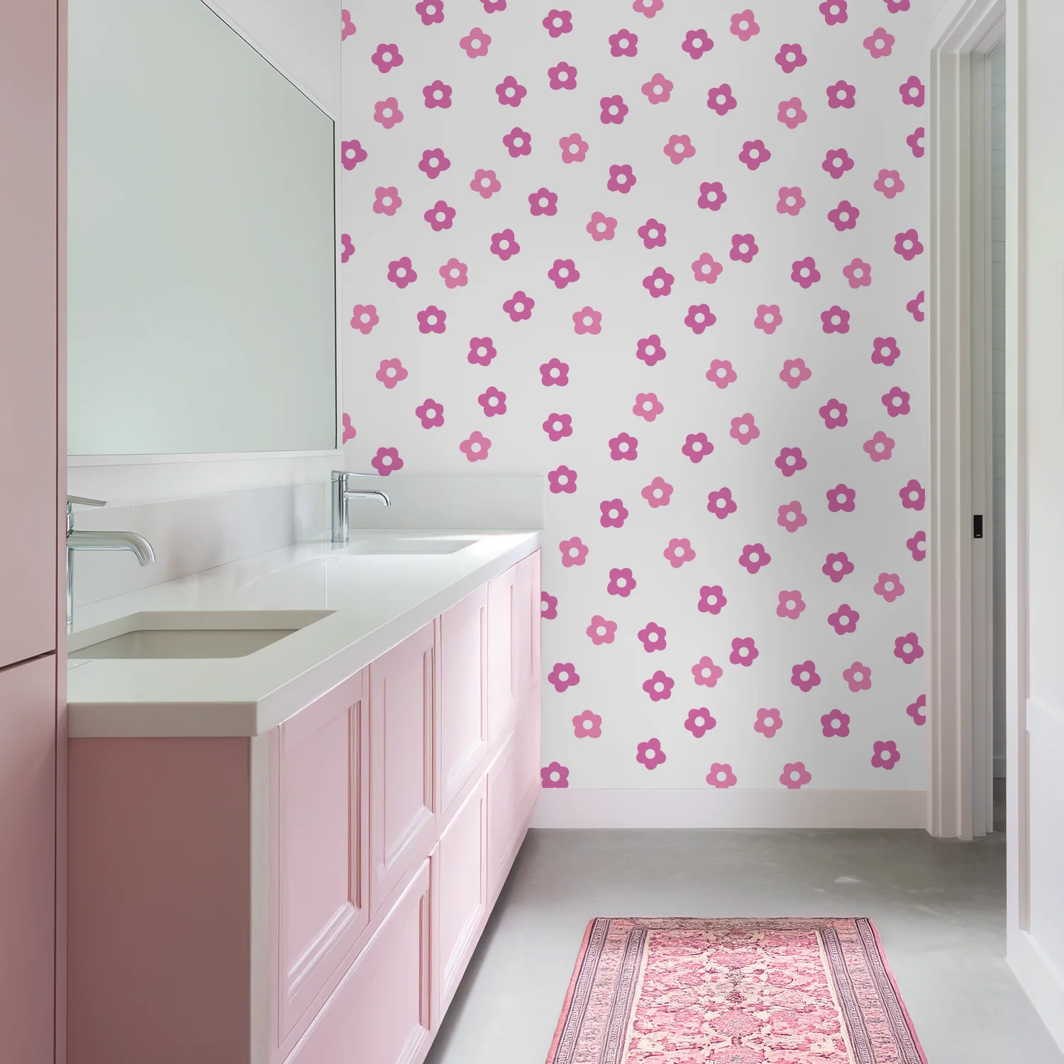 Daisy Dot (Pink) Wallpaper