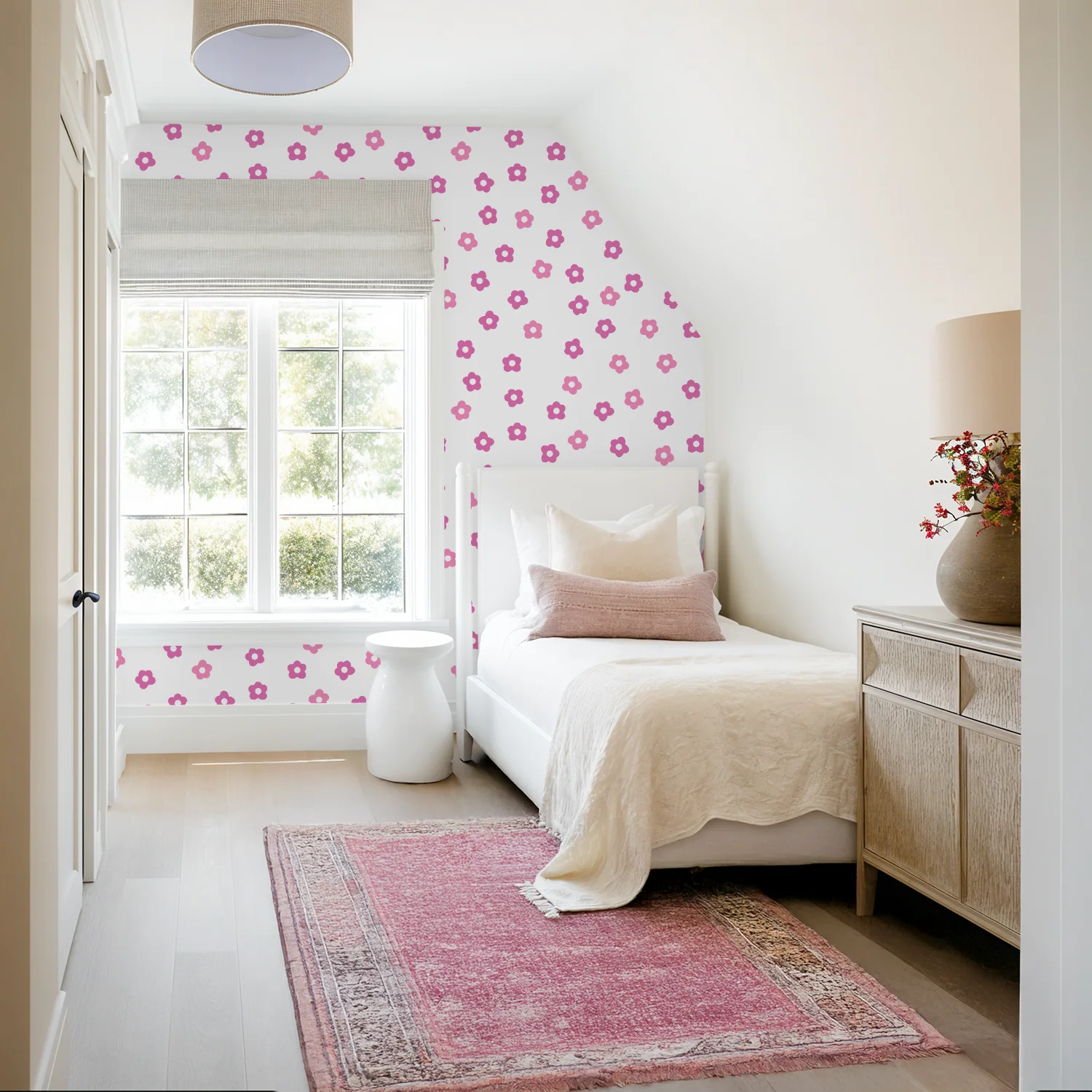 Daisy Dot (Pink) Wallpaper - Image 3