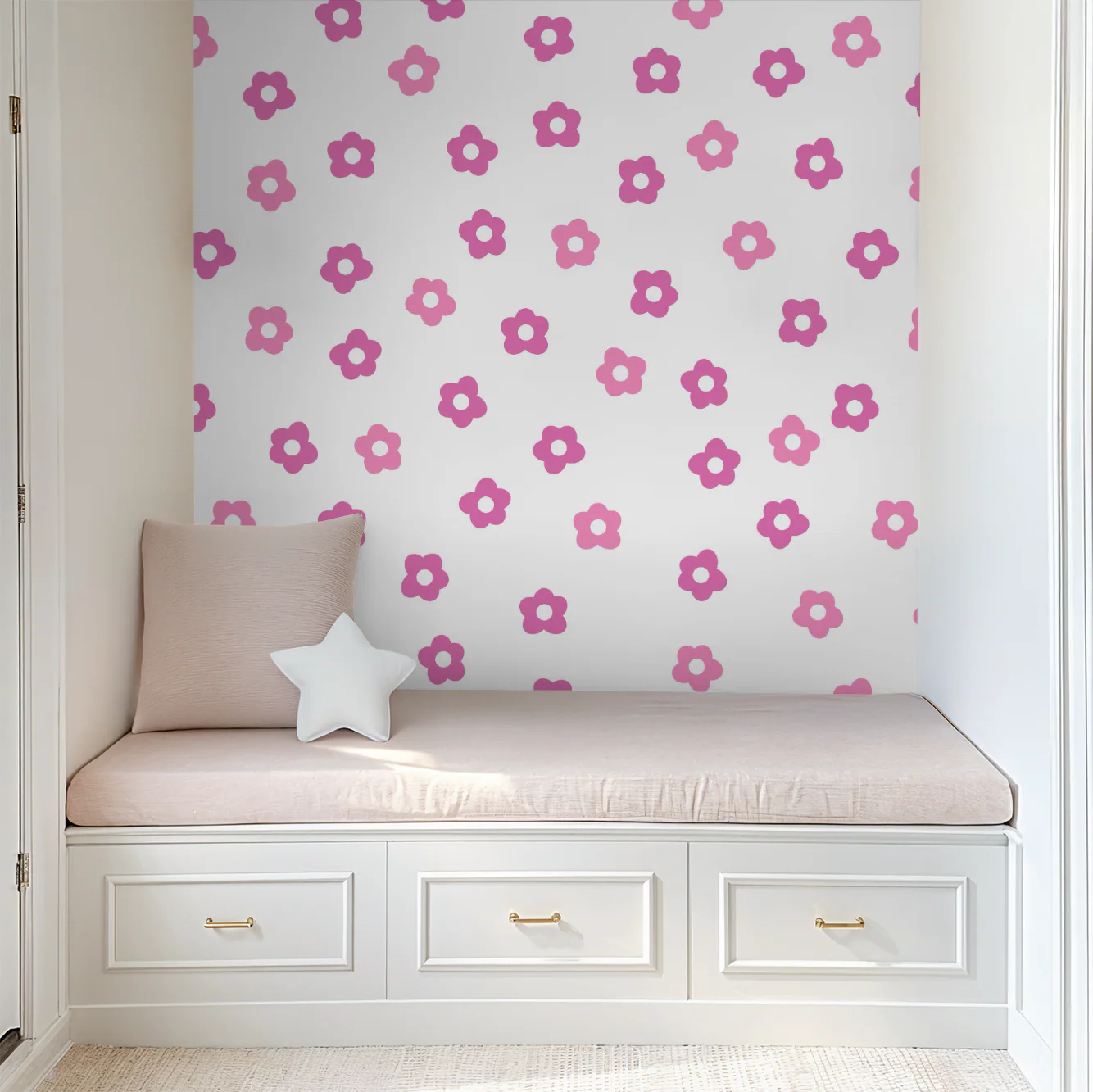 Daisy Dot (Pink) Wallpaper - Image 5