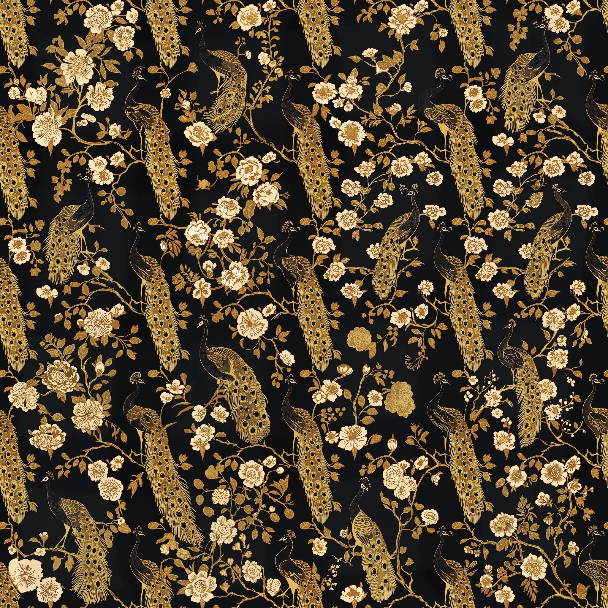 Golden Peacock Wallpaper - Image 2