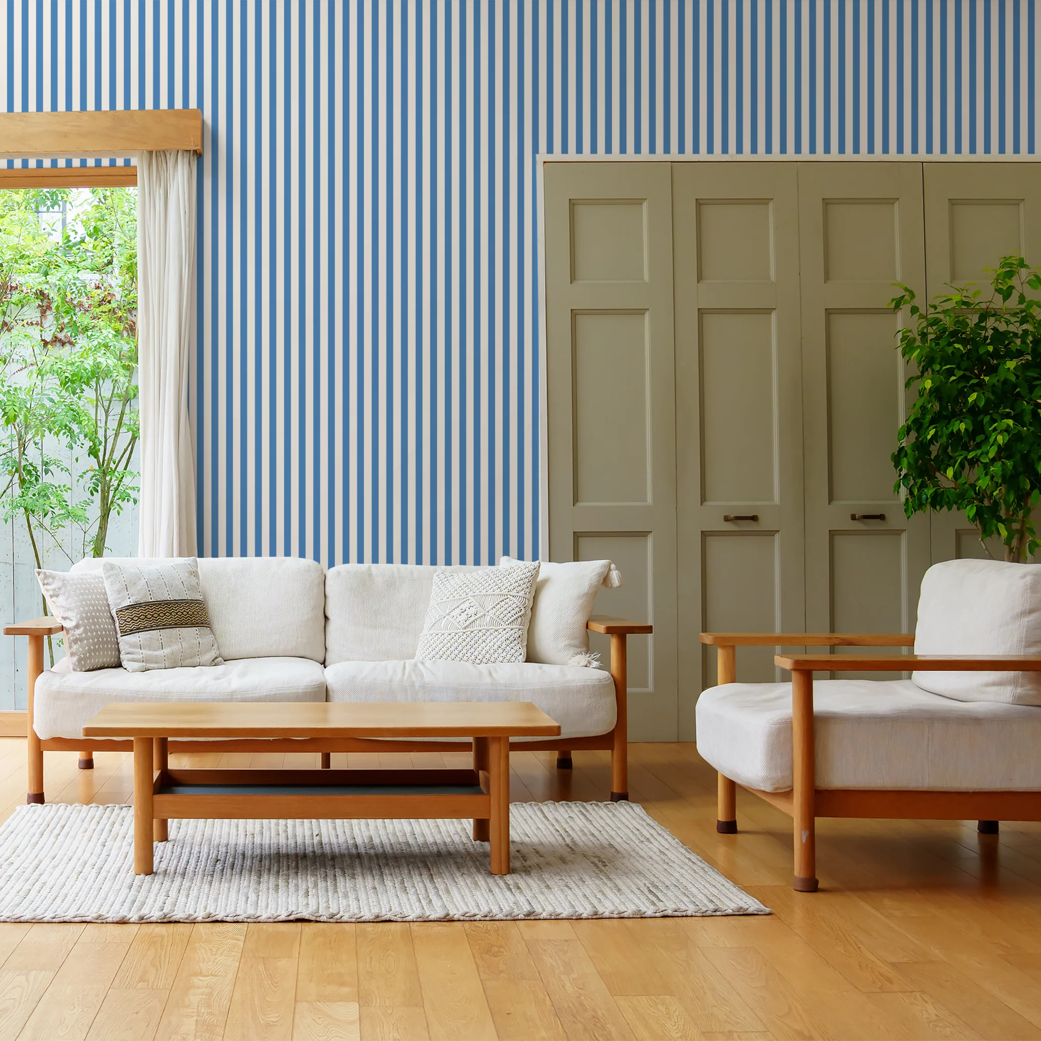 Landis Lane (Blue) Wallpaper - Image 5