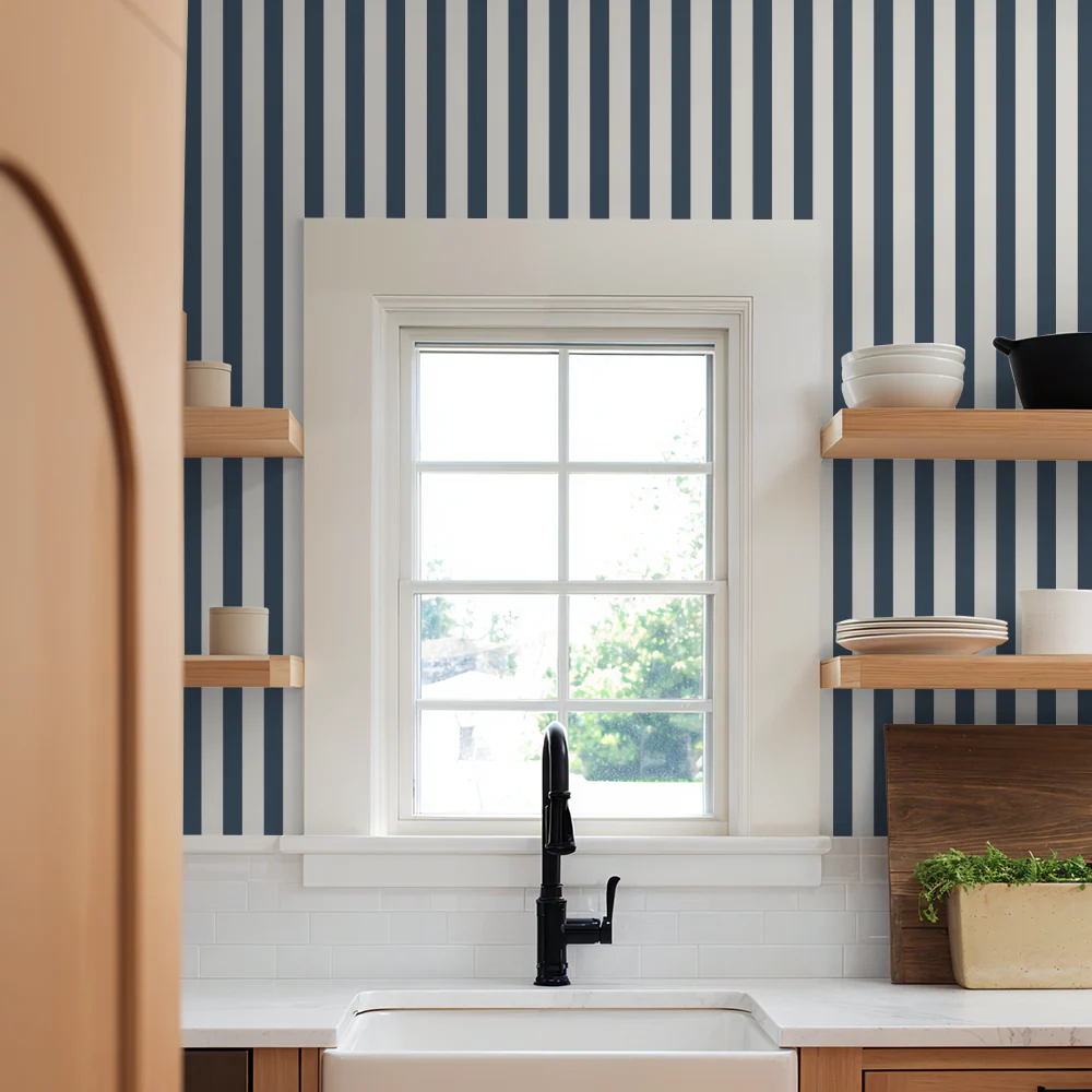 Landis Lane (Dark Blue) Wallpaper