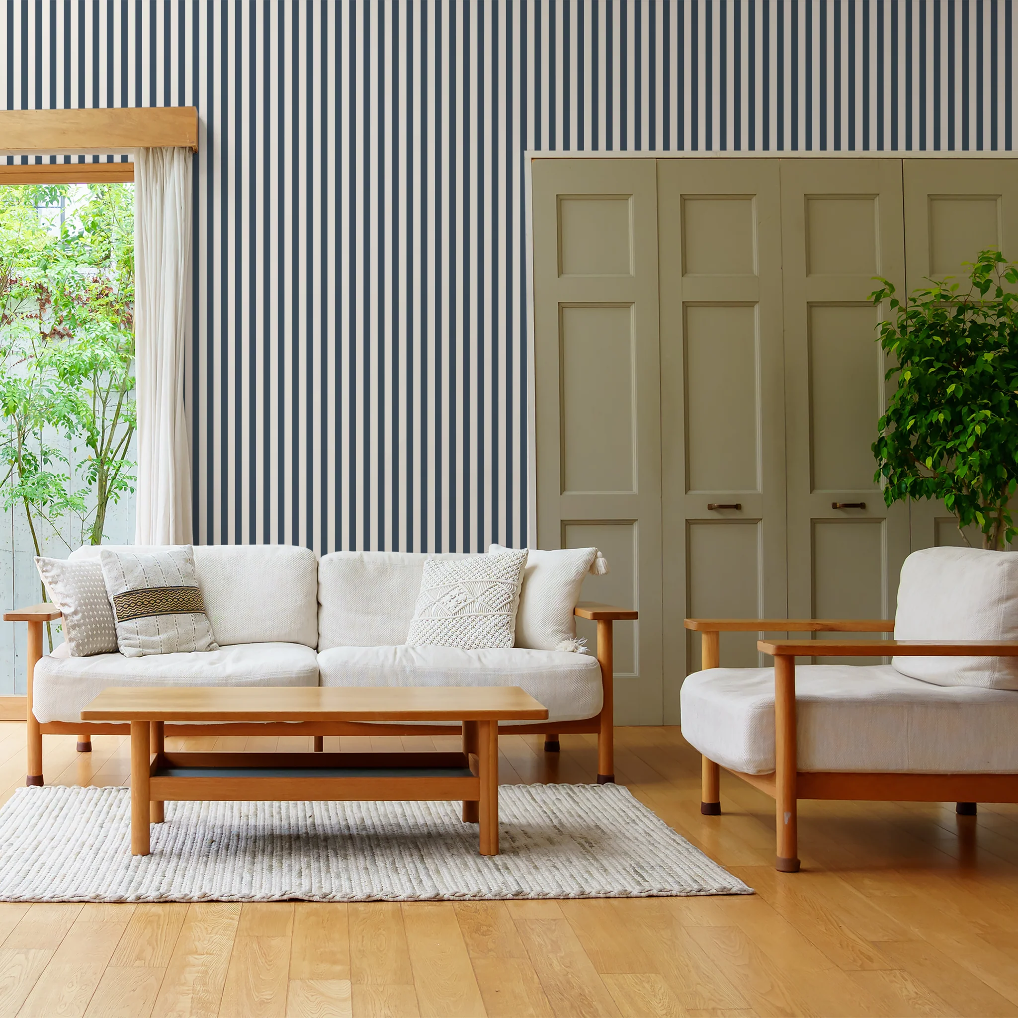 Landis Lane (Dark Blue) Wallpaper - Image 3