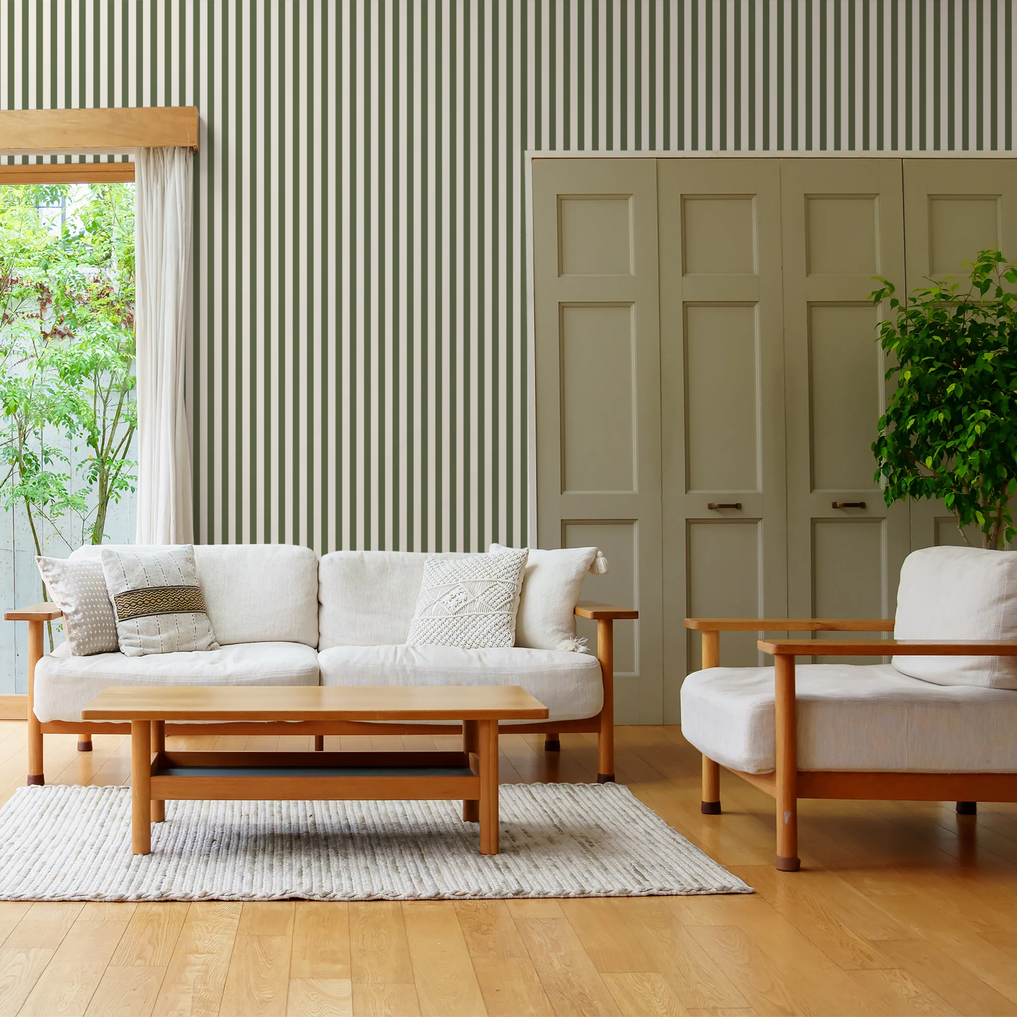 Landis Lane (Green) Wallpaper - Image 3