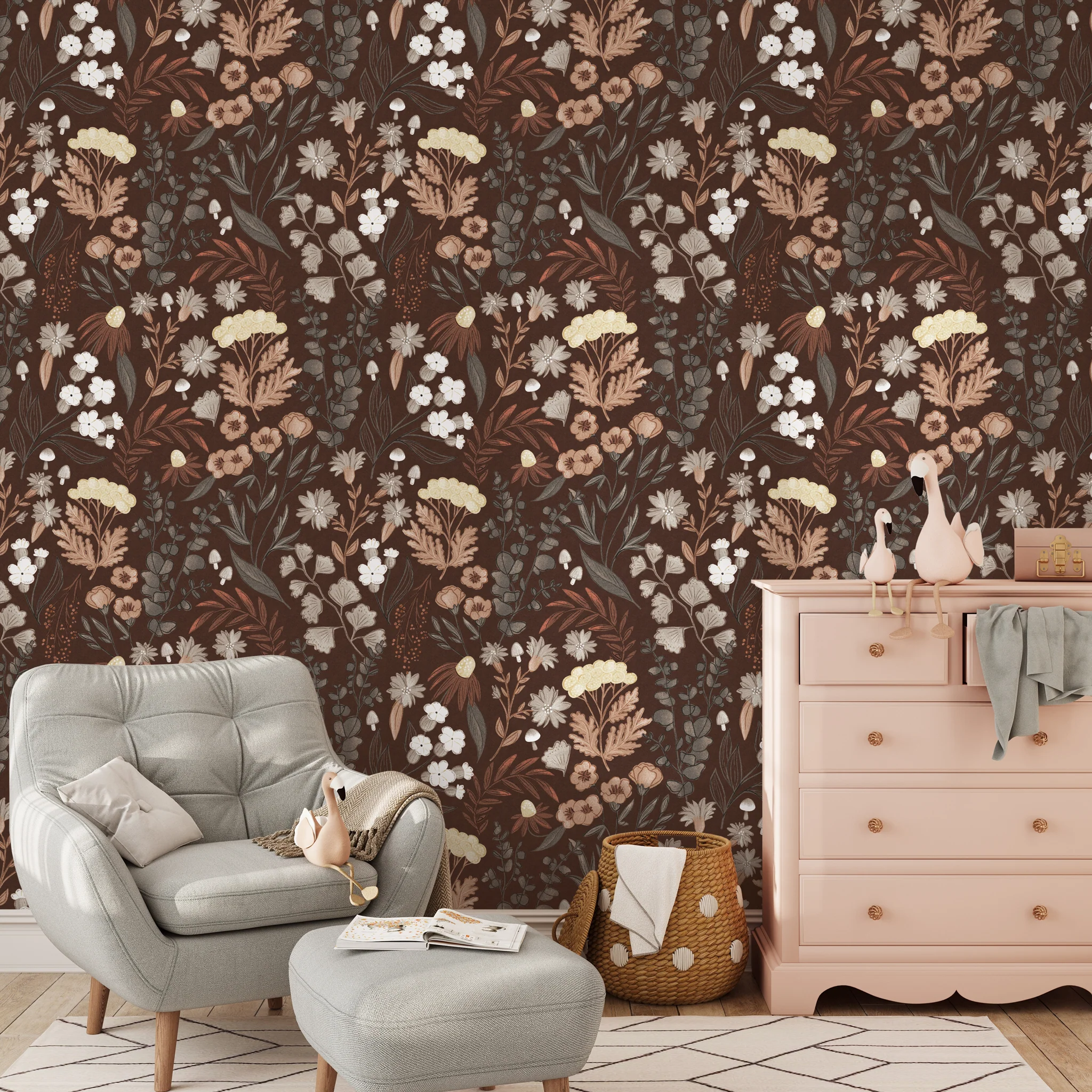 Mushy (Maroon) Wallpaper - Image 4