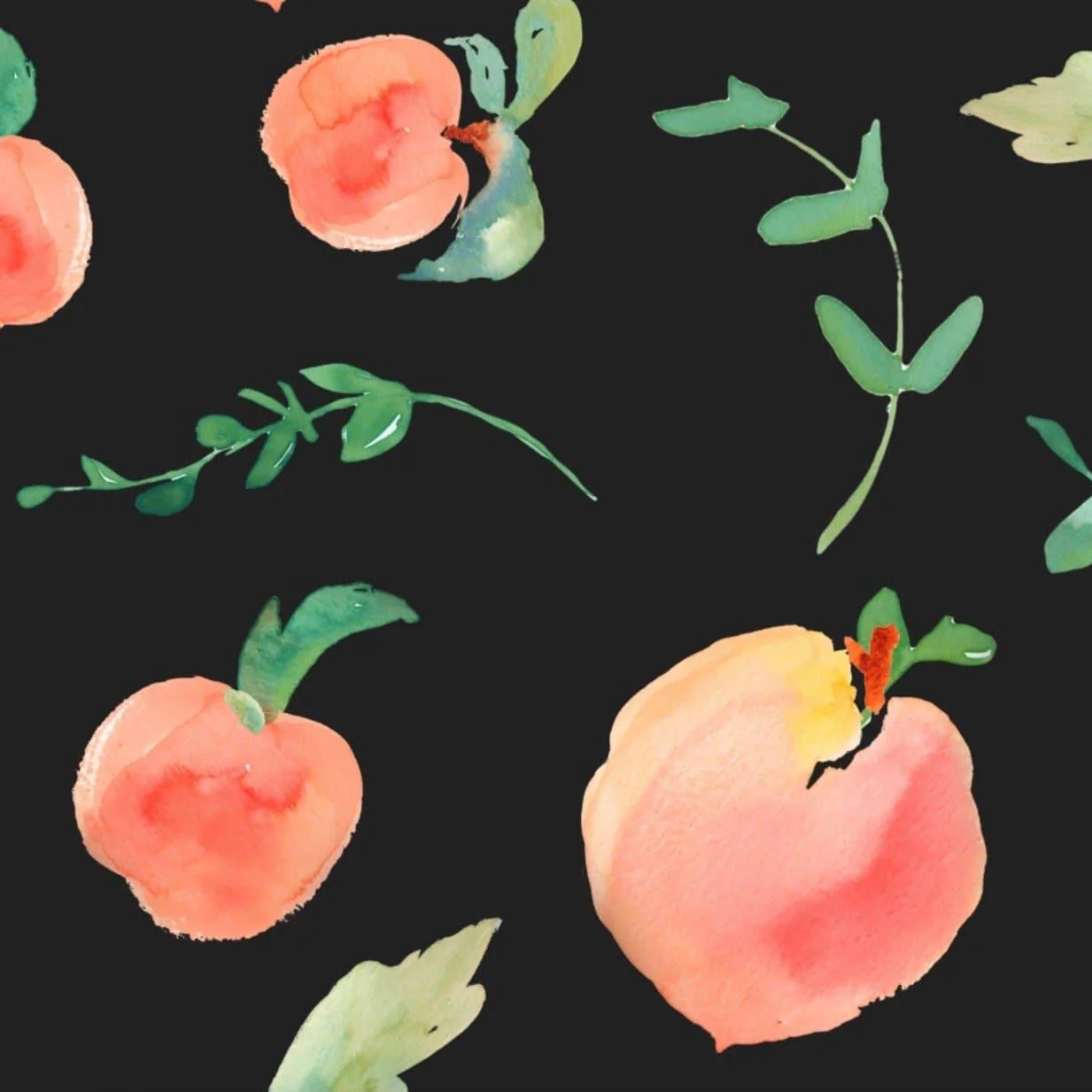 Peachy Clean (Black) Wallpaper - Image 4