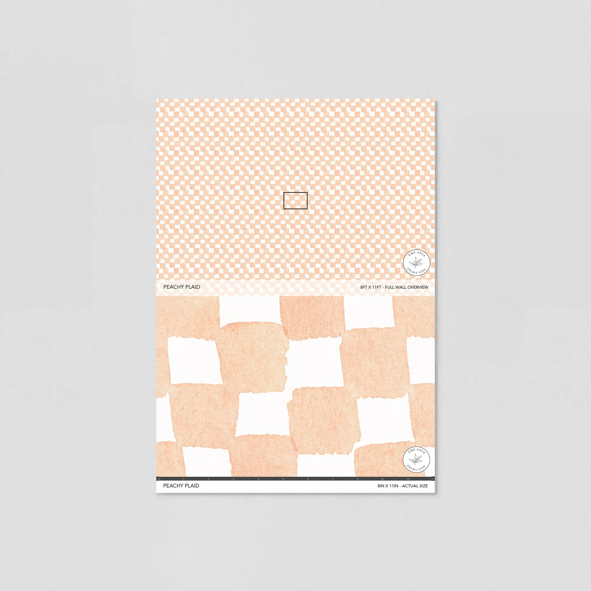 Peachy Plaid Wallpaper - Image 6
