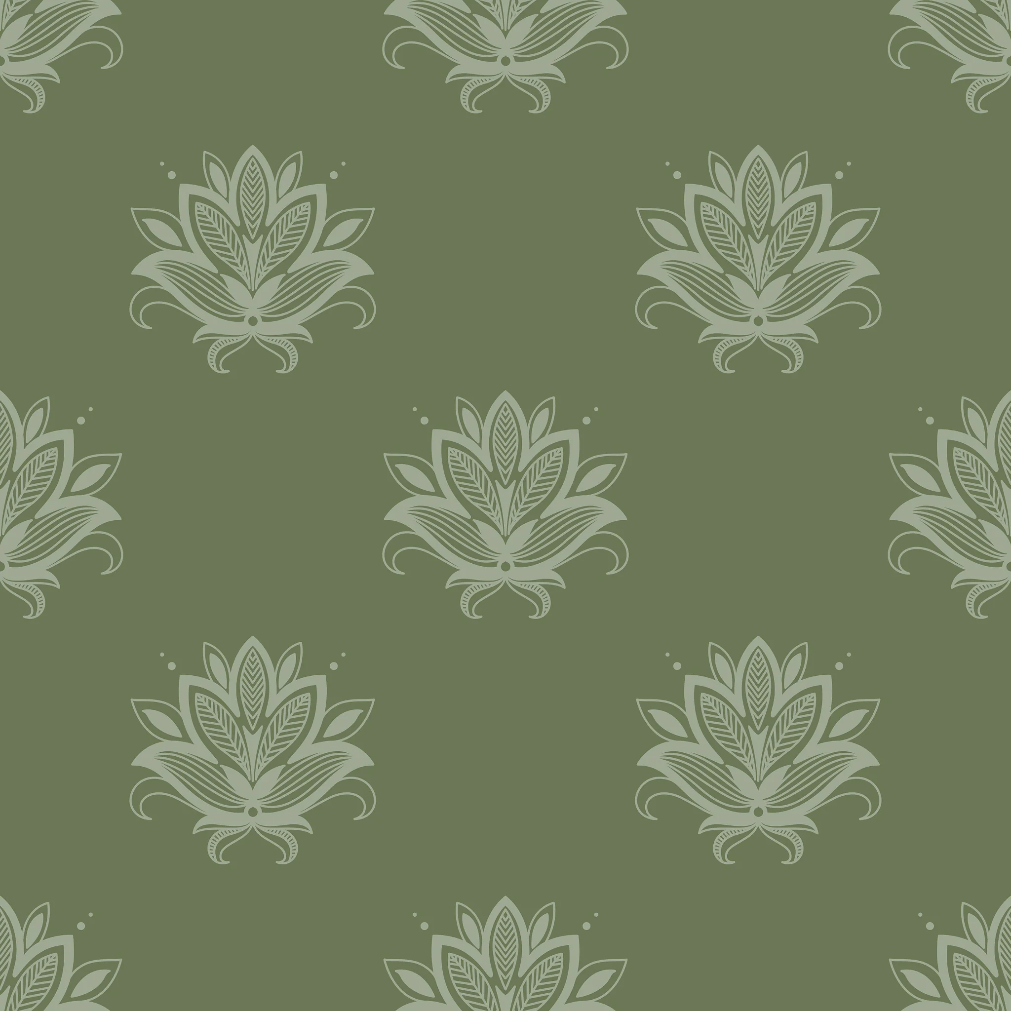 Prairie Hymn (Green) Wallpaper - Image 2