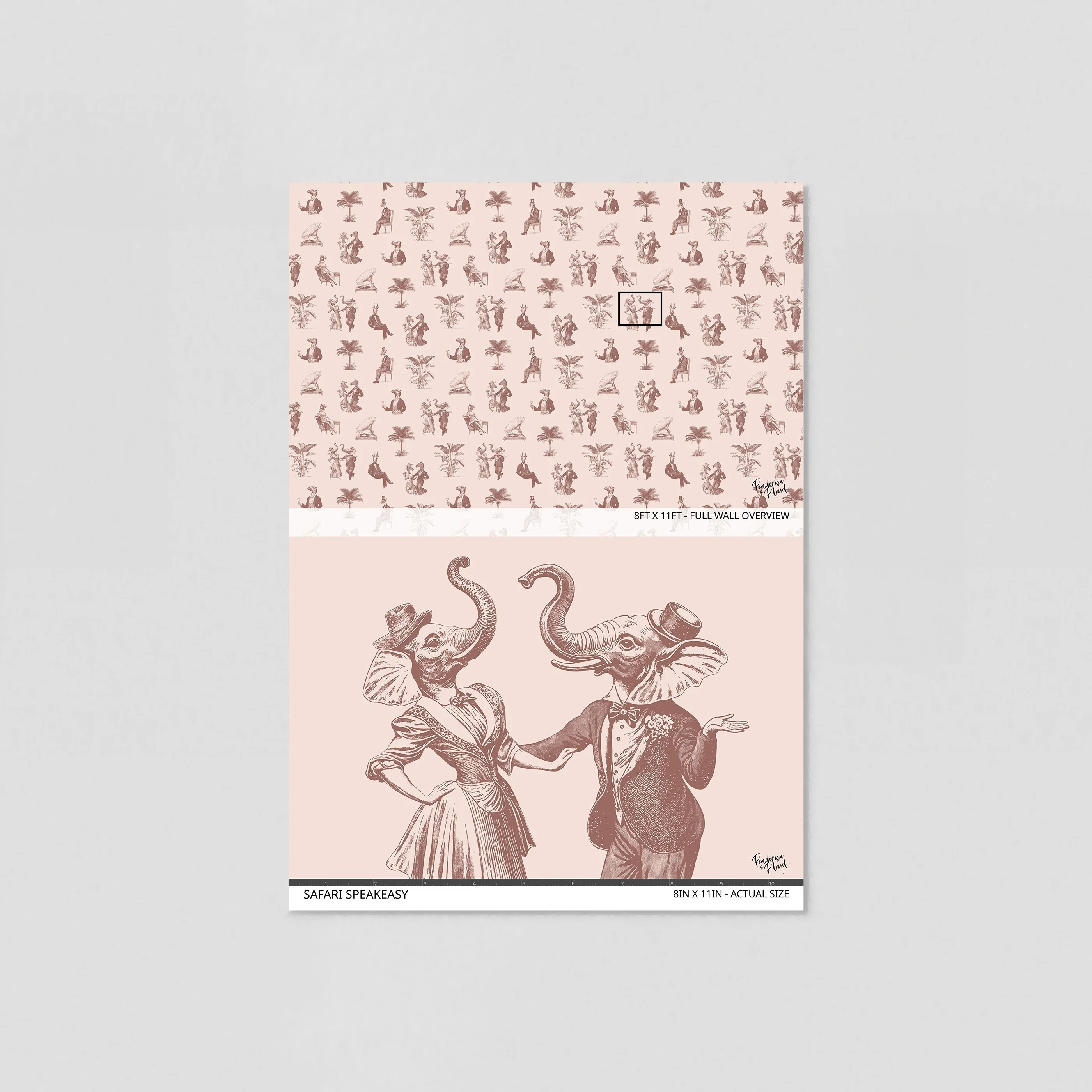 Safari Speakeasy Wallpaper - 8 FT H X 20.5 FT W LUXE - Image 6