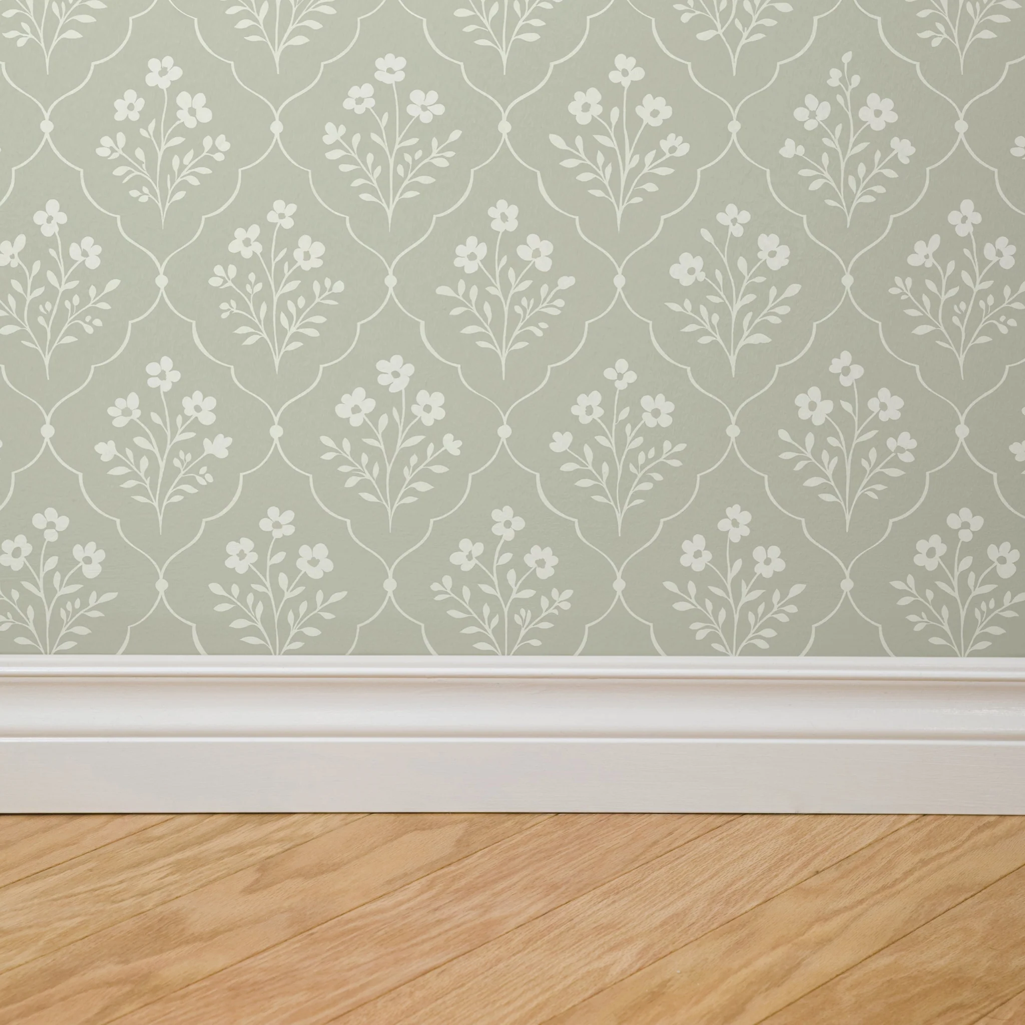 Sage Trellis Wallpaper - Image 4