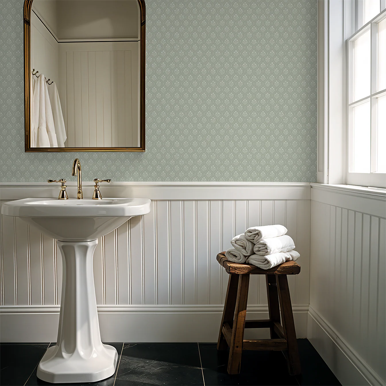 Sage Trellis Wallpaper - Image 5