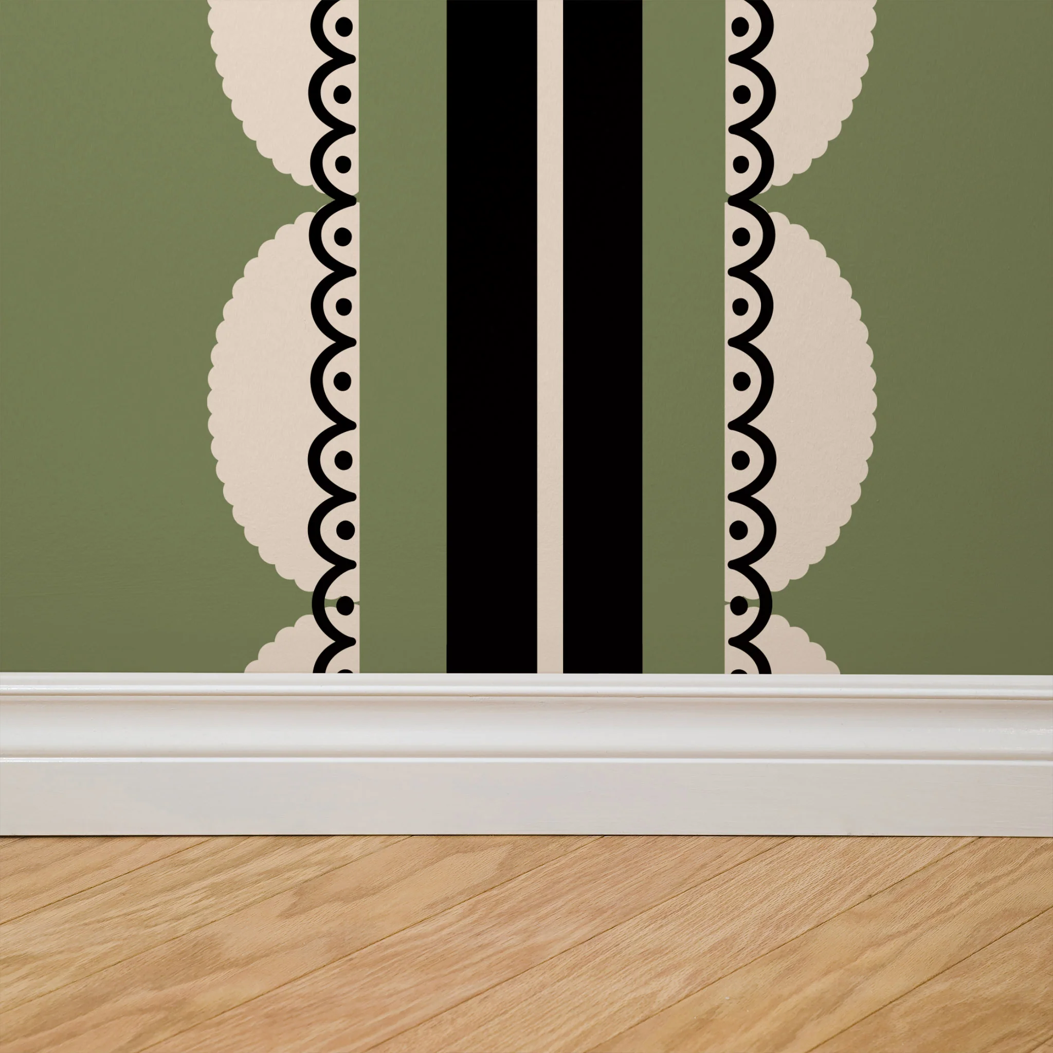 Sunday Scallop (Green) Wallpaper - Image 4