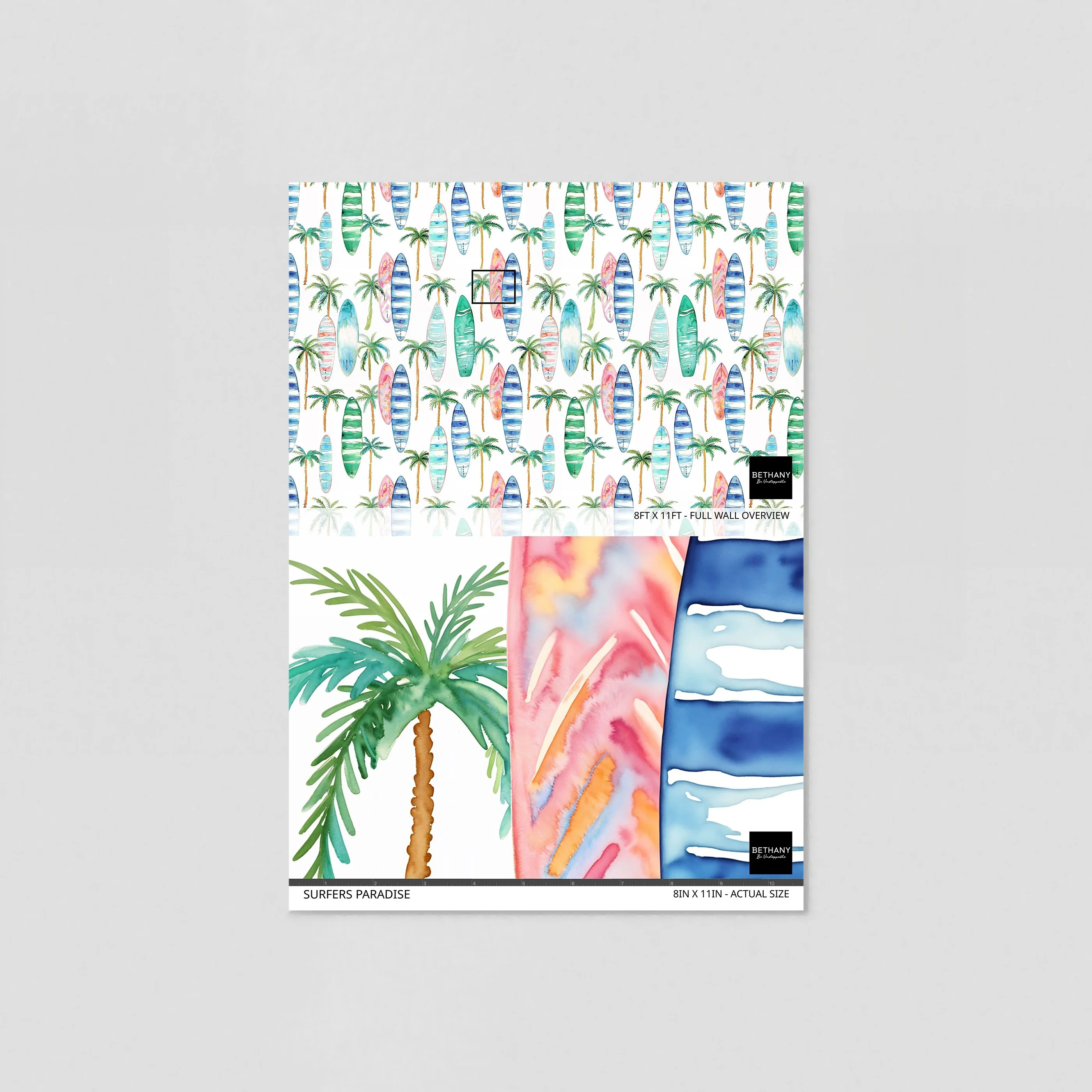 Surfer's Paradise Wallpaper - 10 FT H X 15.8 FT W LUXE - Image 6