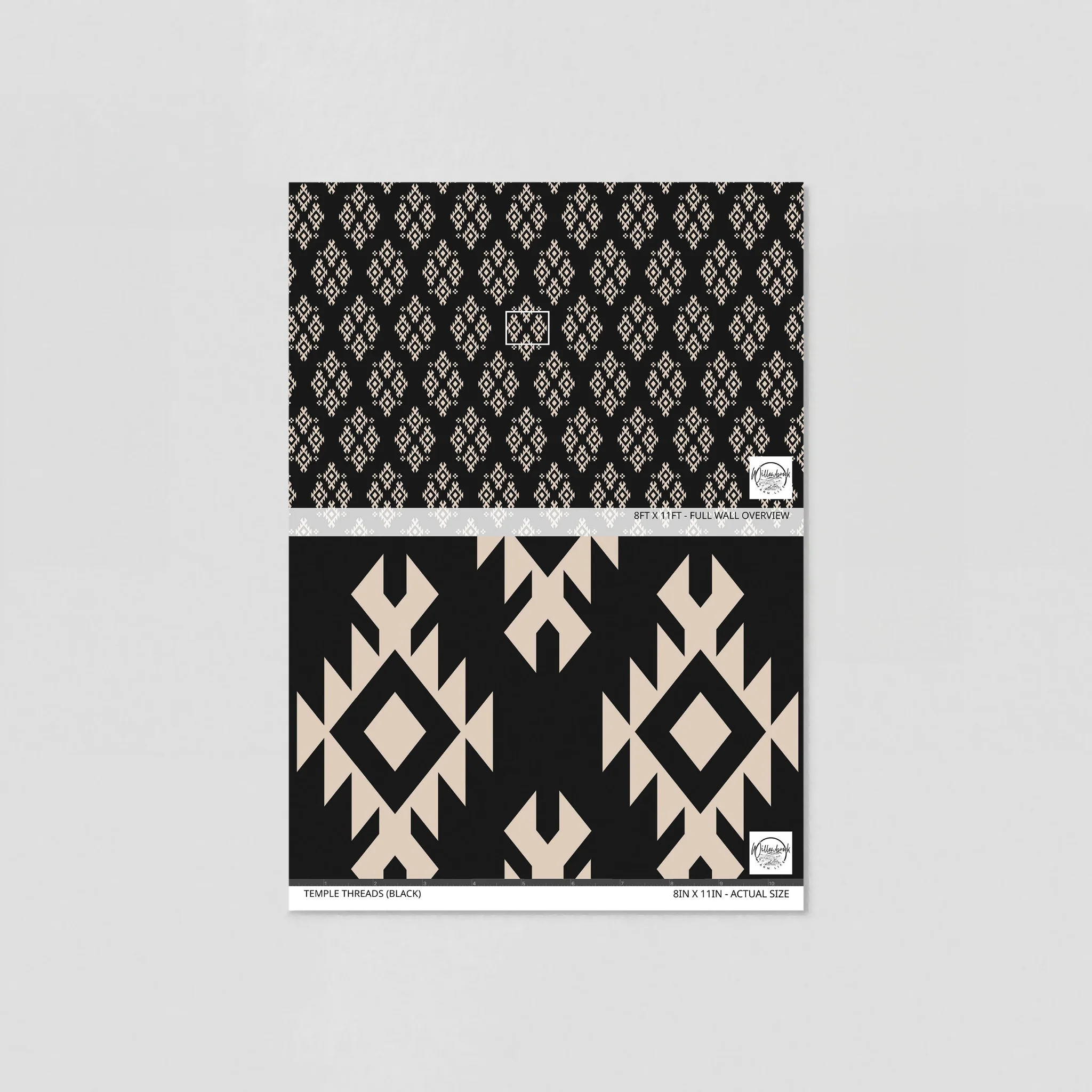 Temple Threads (Black) Wallpaper - Image 6