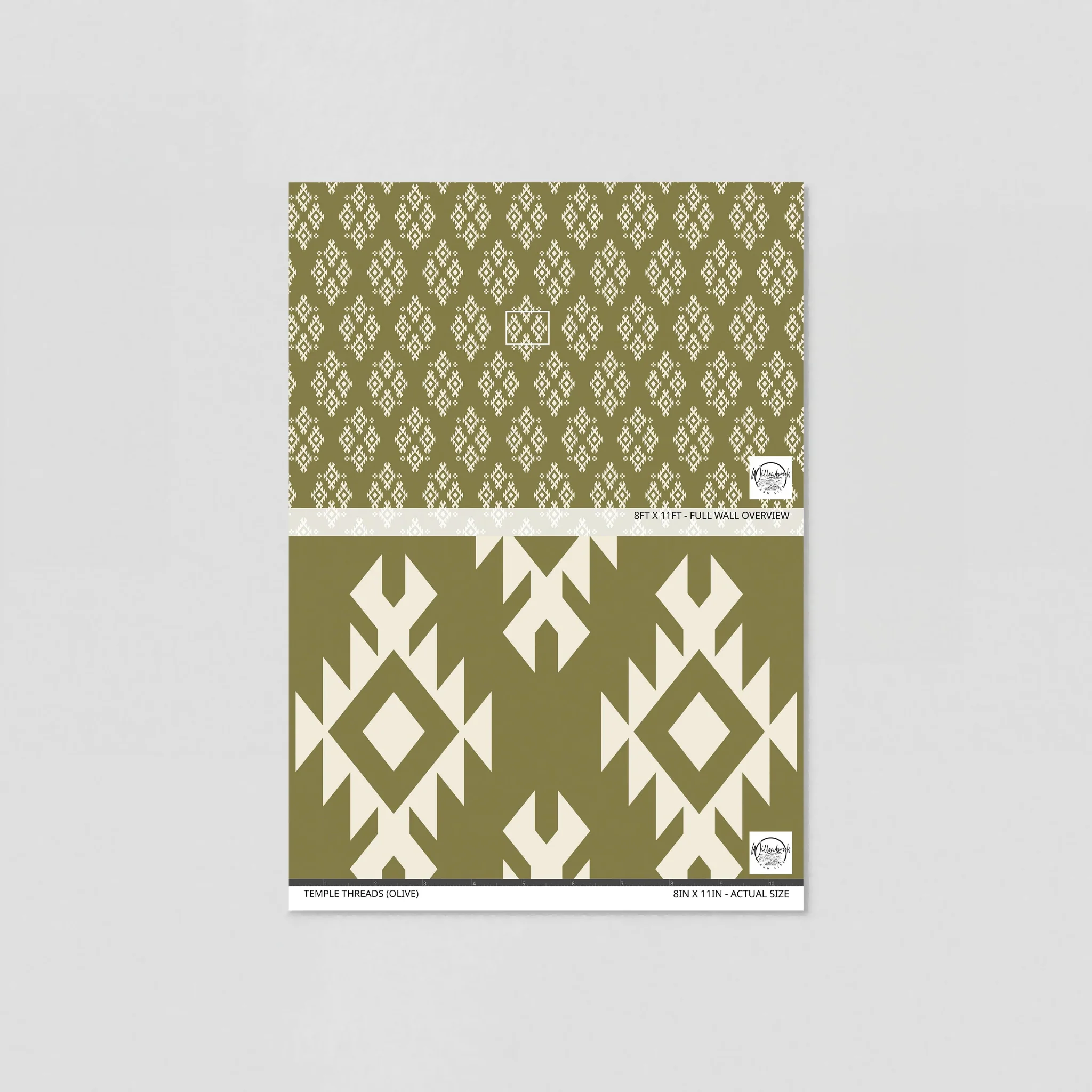 Temple Threads (Olive) Wallpaper - Image 6