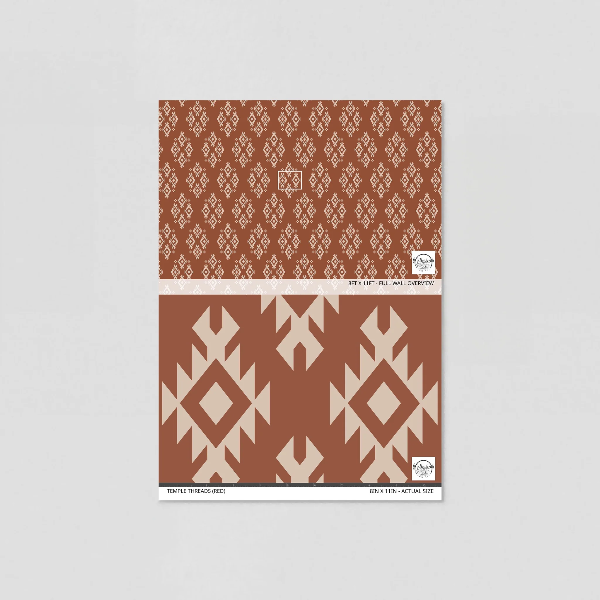 Temple Threads (Red) Wallpaper - Image 6