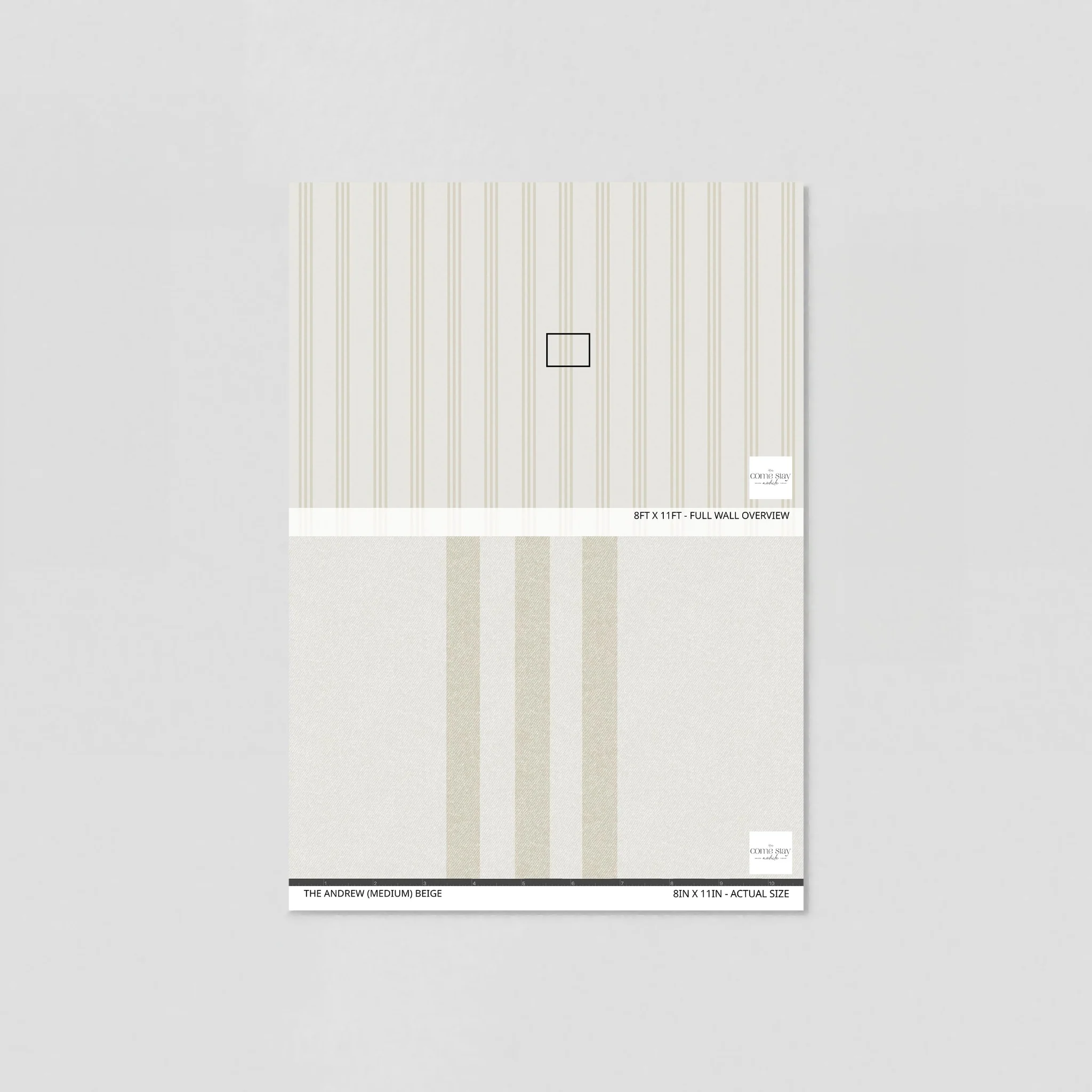 The Andrew (Medium) Beige Wallpaper - Image 6