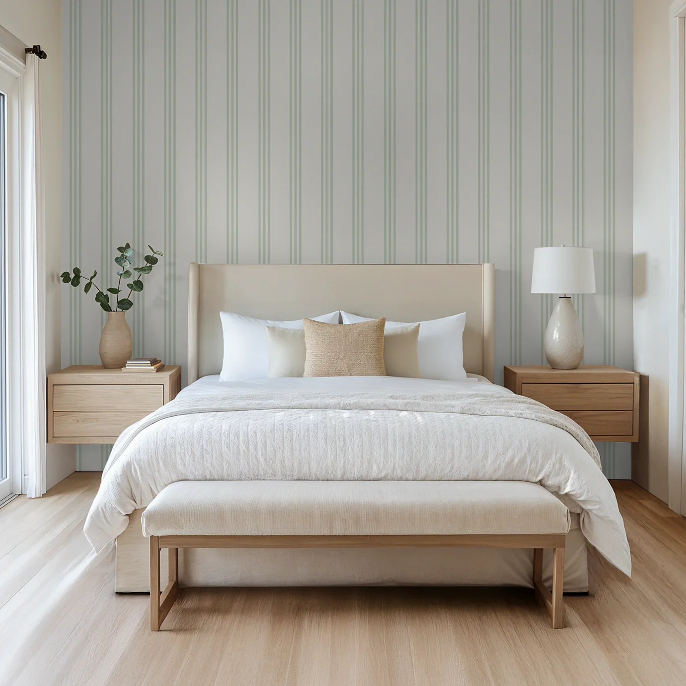 The Andrew Medium (Light Green) Wallpaper - Image 3