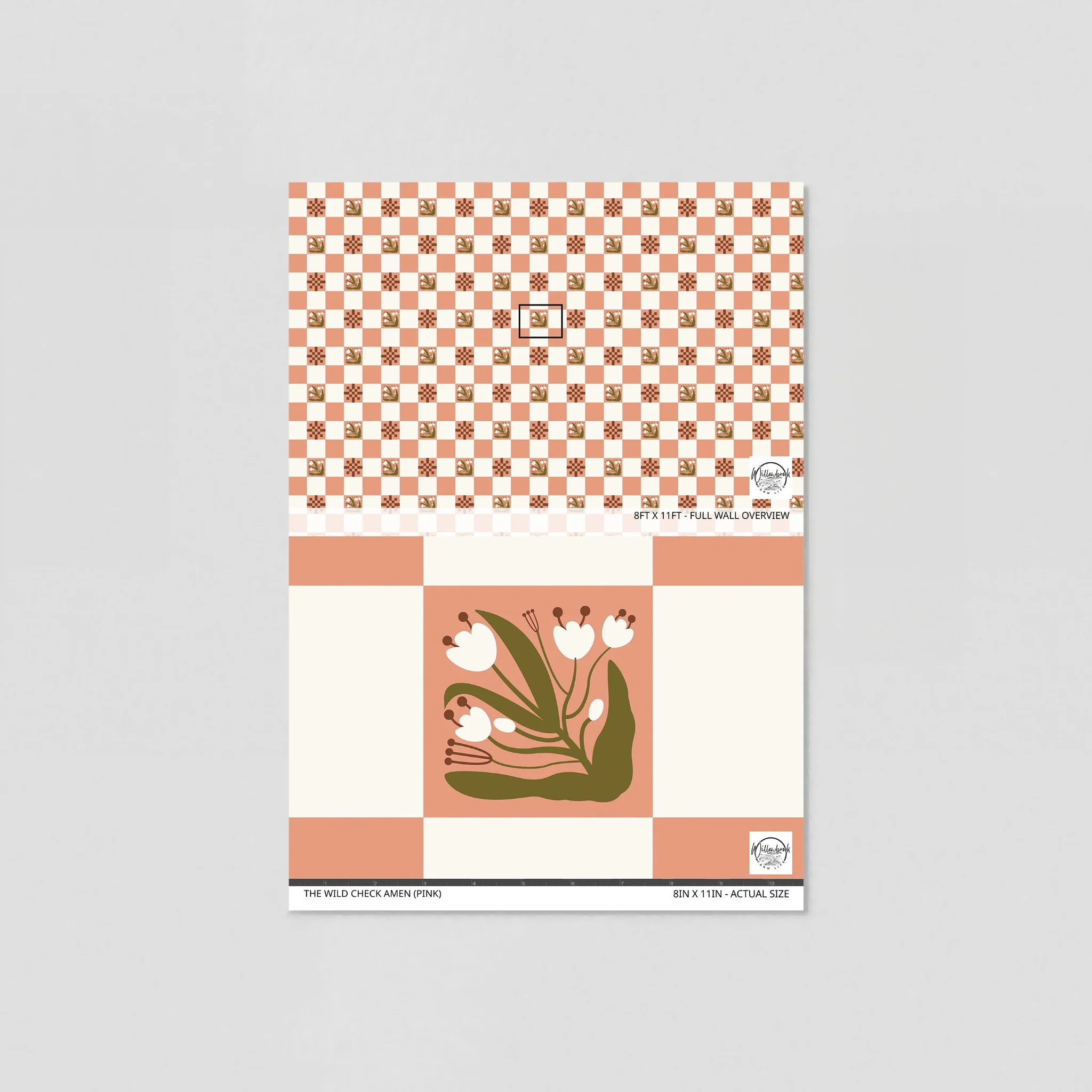 The Wild Check Amen (Pink) Wallpaper - Image 6