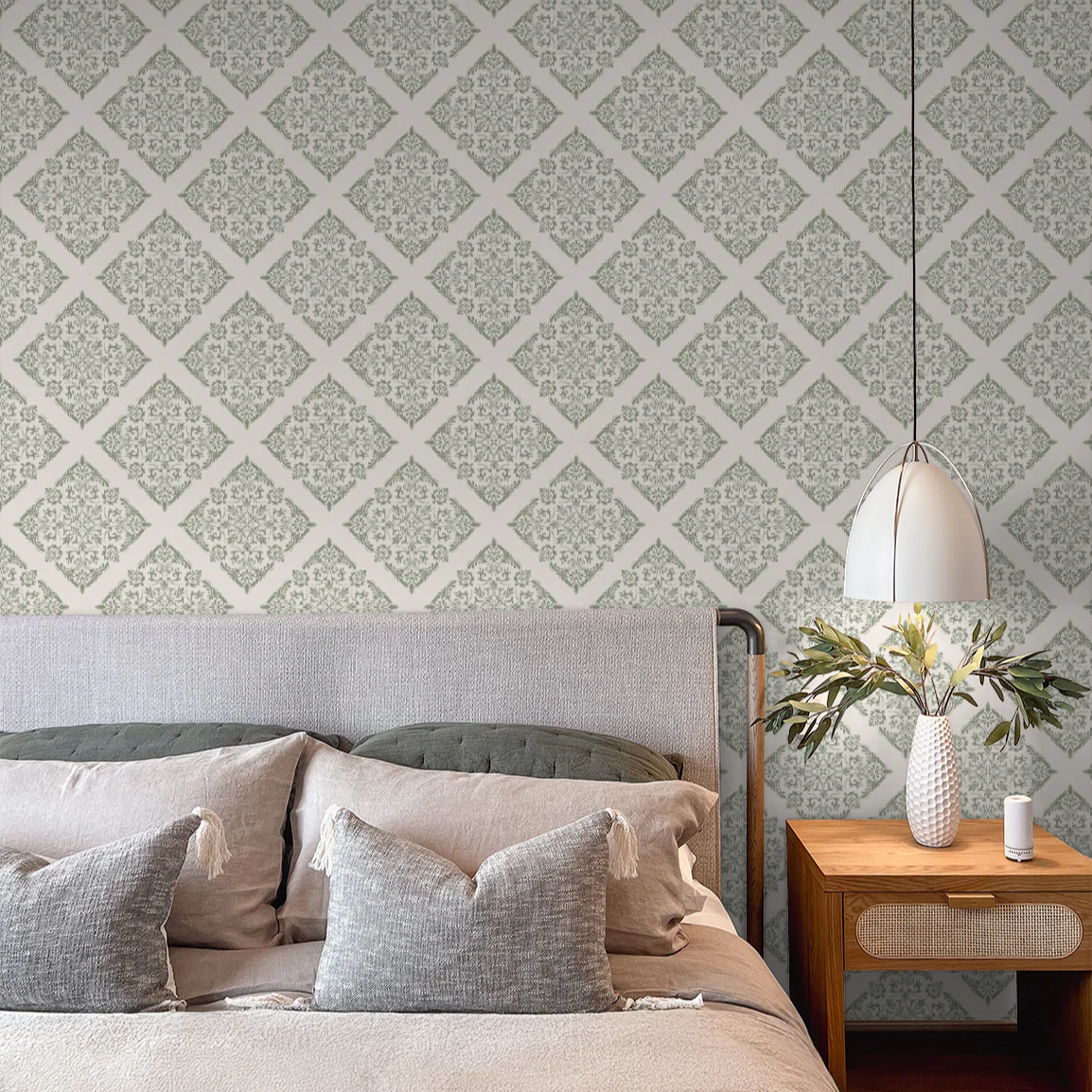 Thrifted Meadow (Sage) Wallpaper - Image 3
