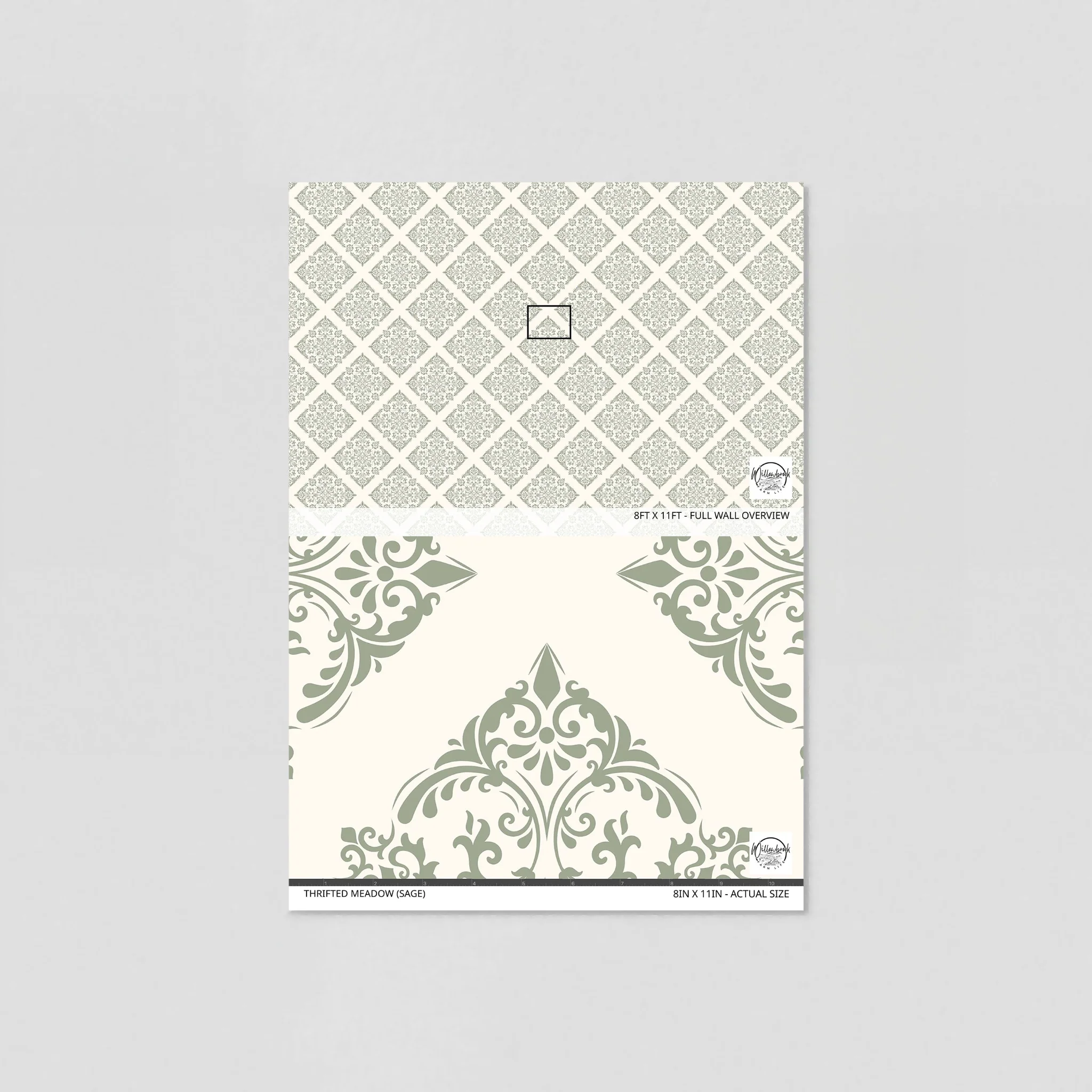 Thrifted Meadow (Sage) Wallpaper - Image 6