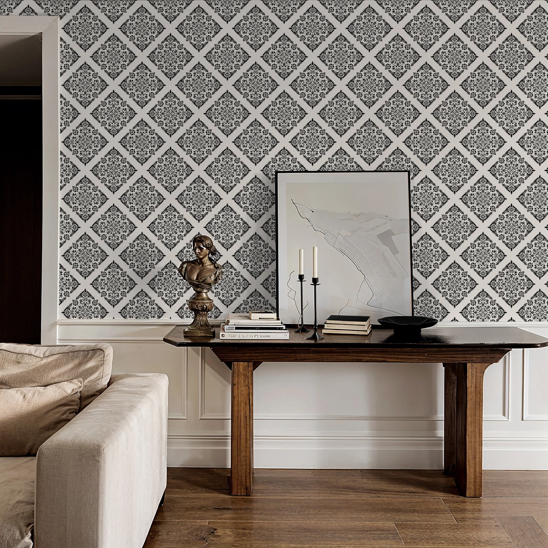 Thrifted Meadow (White) Wallpaper - Image 5