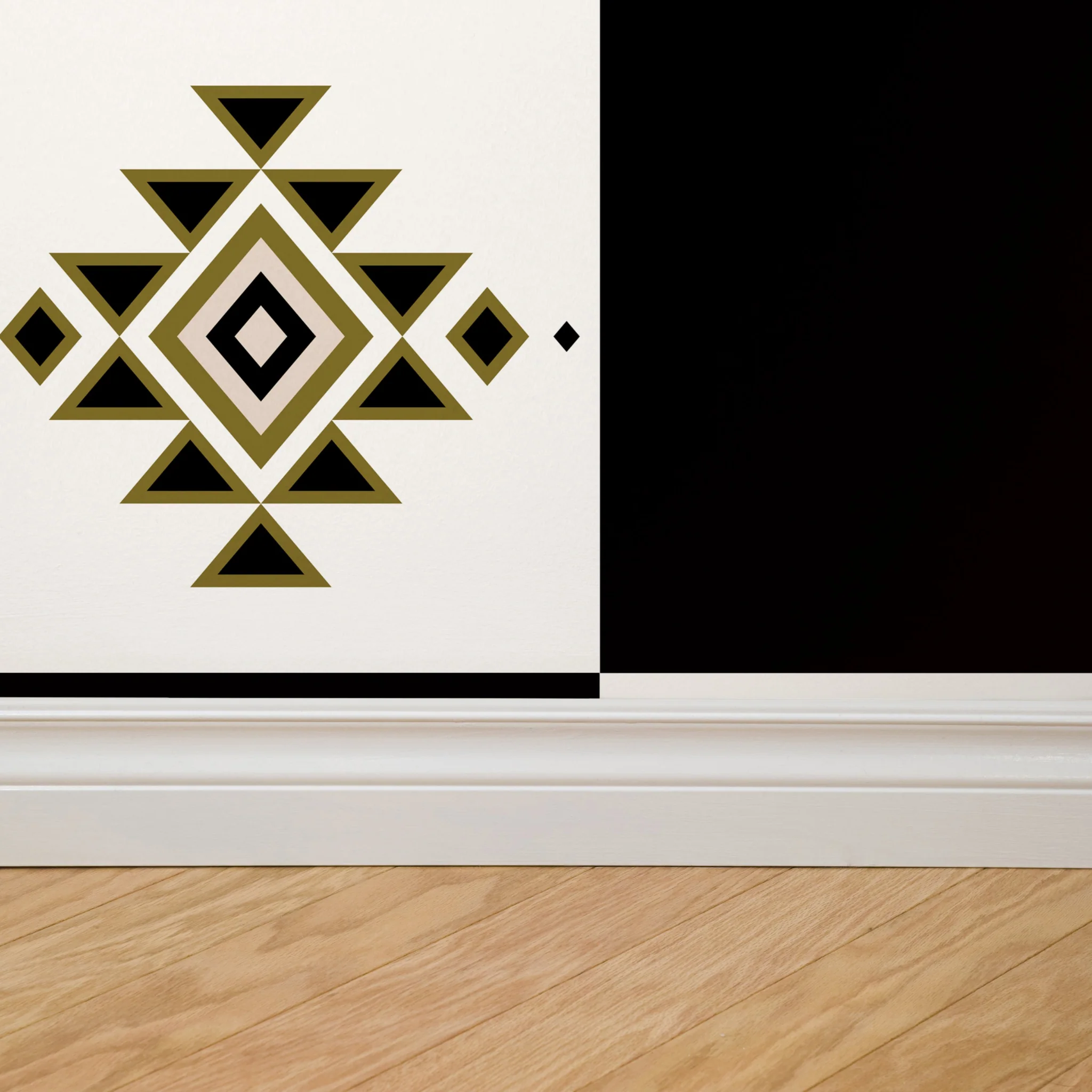 Western Checker (Black and Olive) Wallpaper - Image 4
