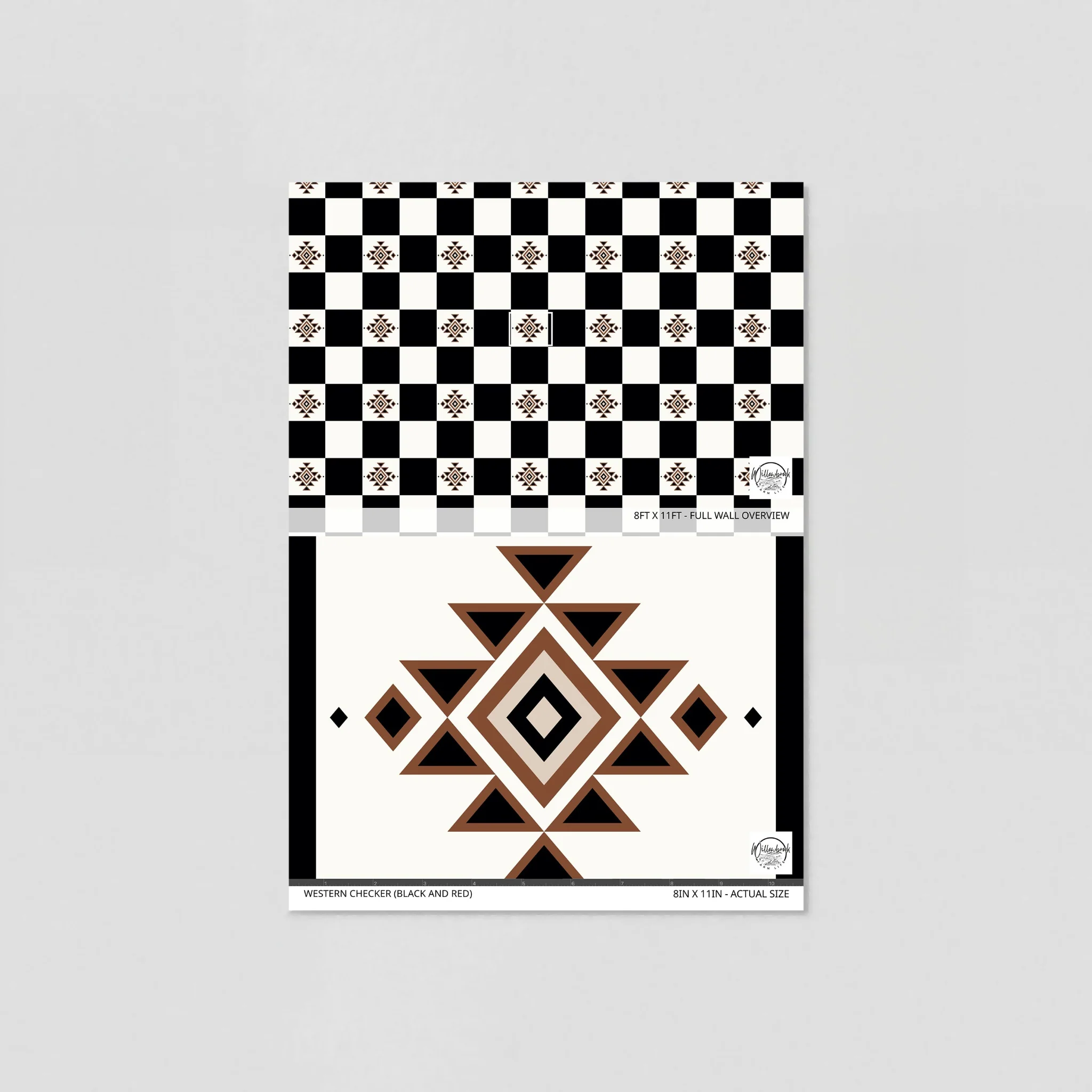 Western Checker (Black and Red) Wallpaper - Image 6