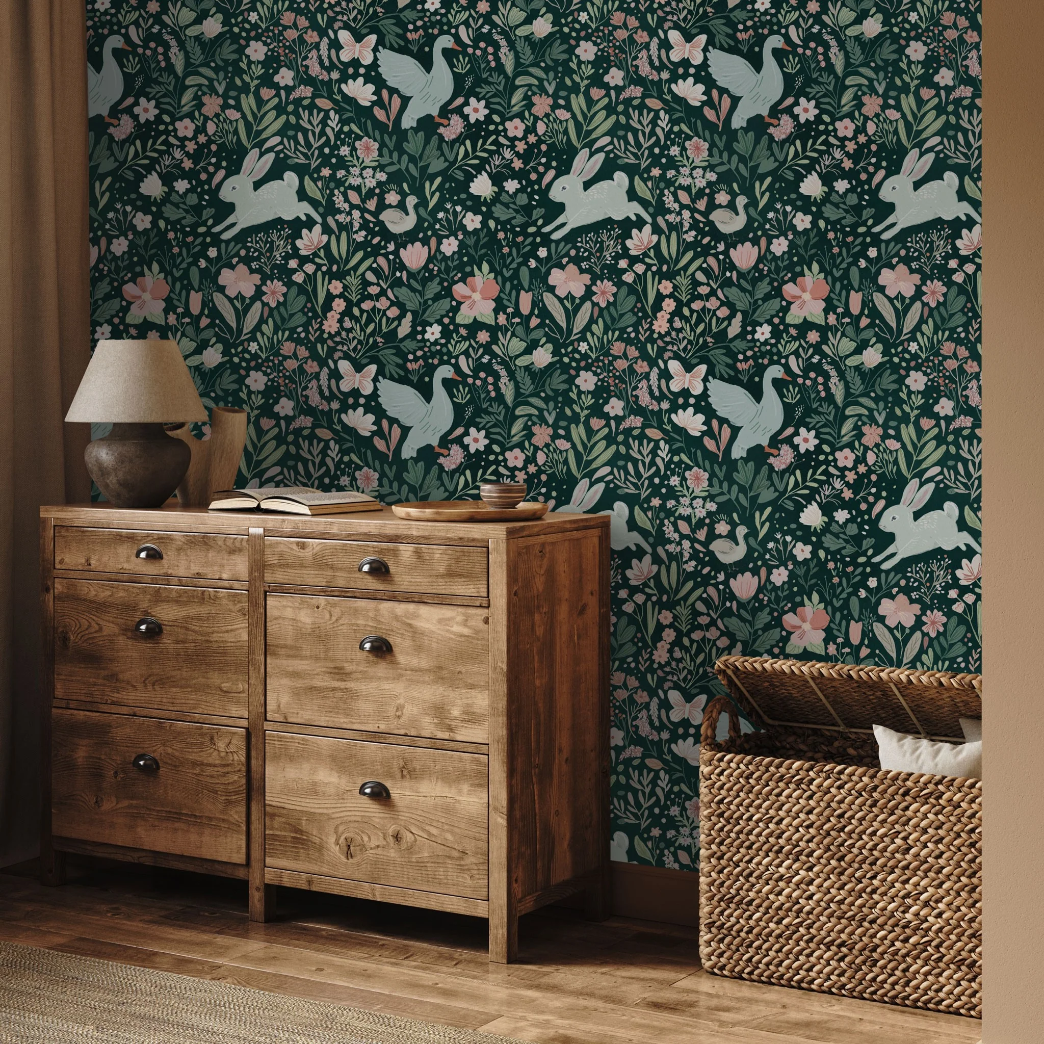 Wildwood Friends Wallpaper - 8 FT H X 9.5 FT W LUXE P&S - Image 5