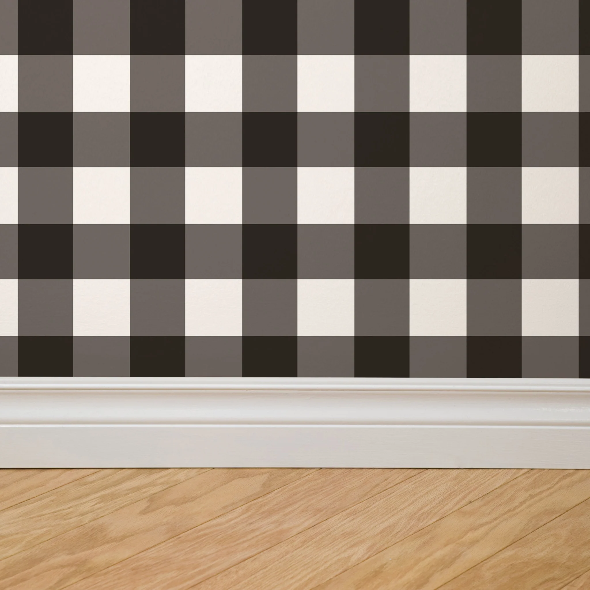 Willowside Gingham (Black) Wallpaper - Image 5