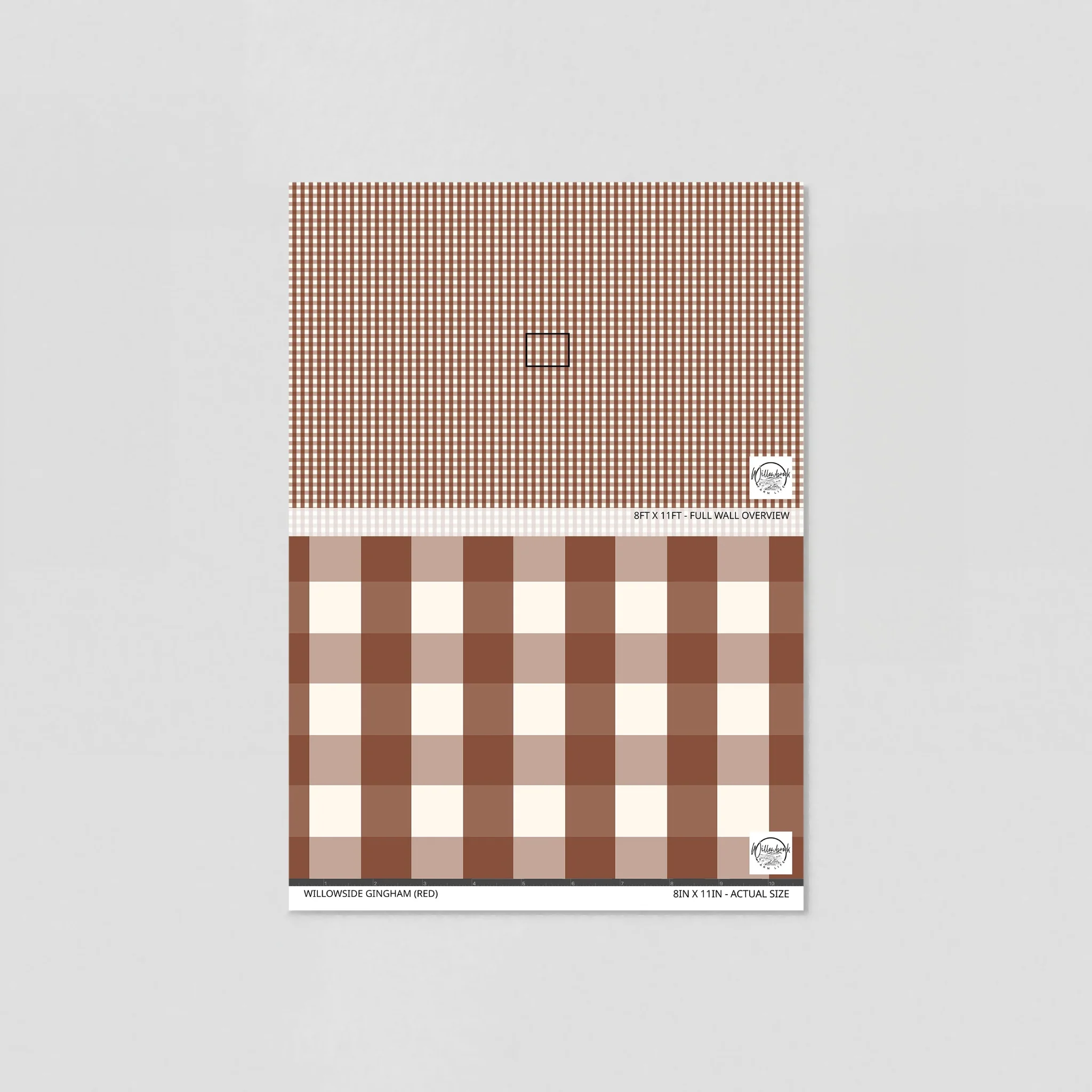 Willowside Gingham (Red) Wallpaper - Image 6