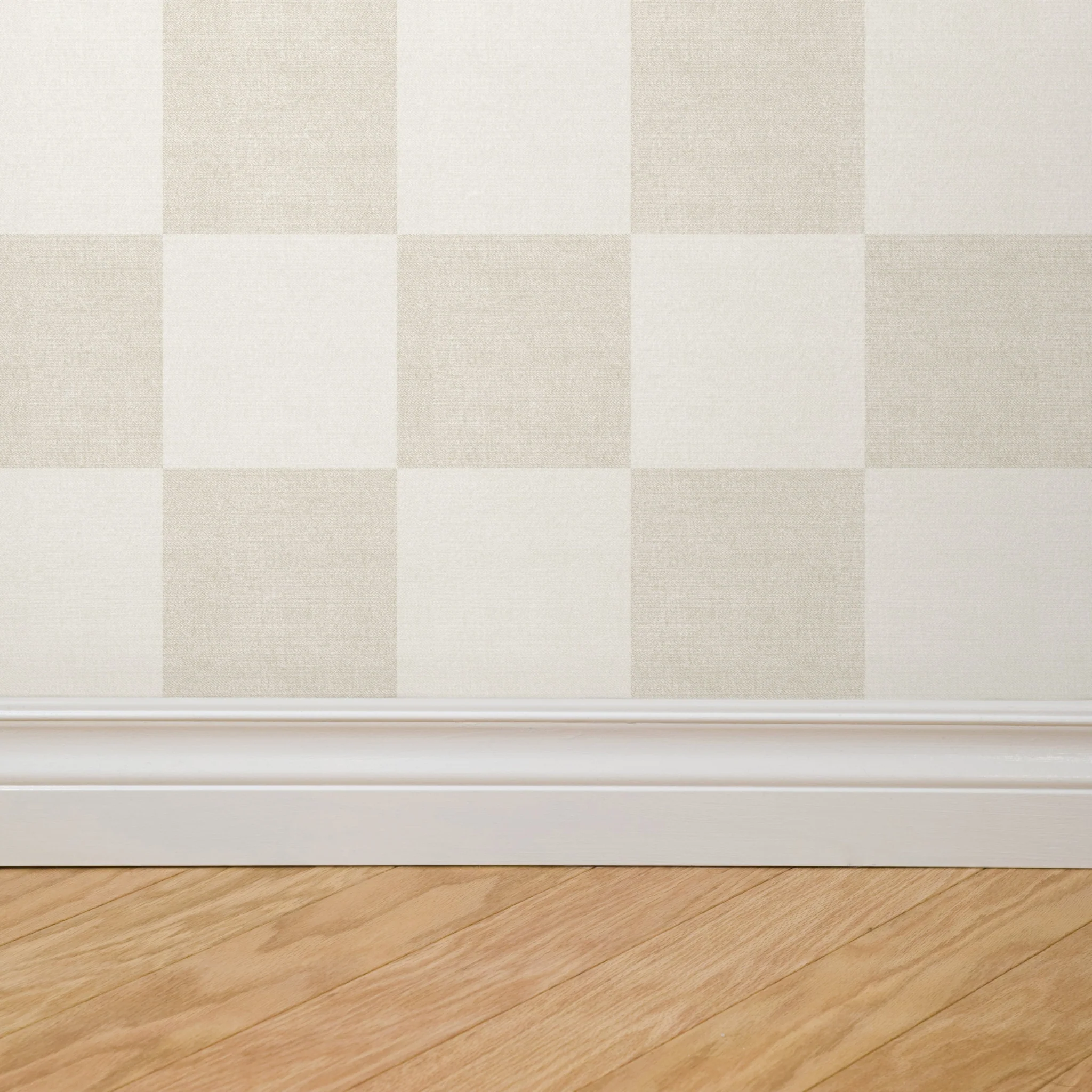 Woven Check (Beige) Wallpaper - Image 4