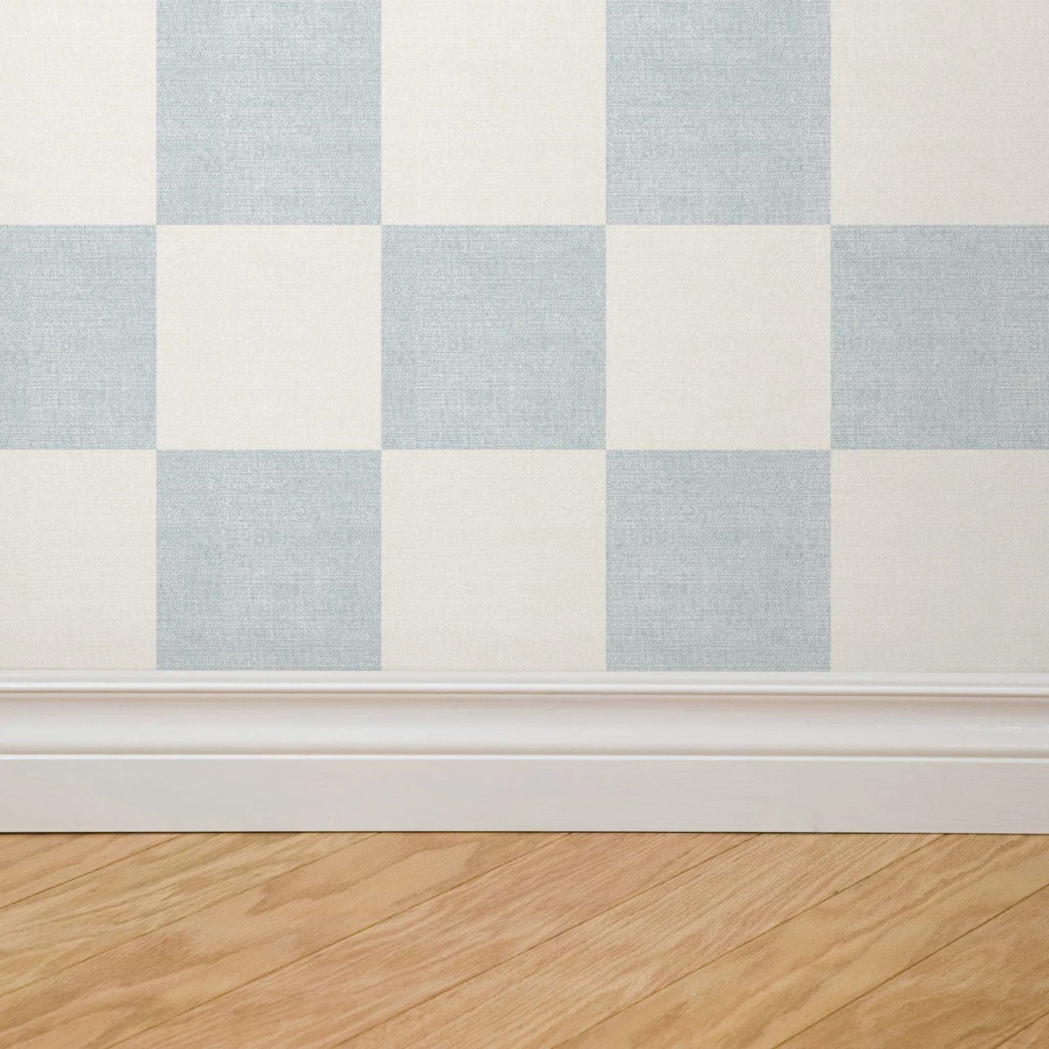 Woven Check (Blue) Wallpaper - Image 4