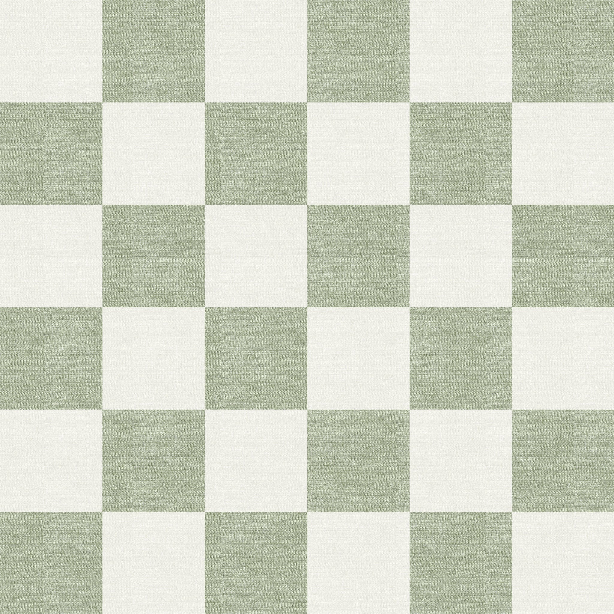 Woven Check (Green) Wallpaper - Image 2
