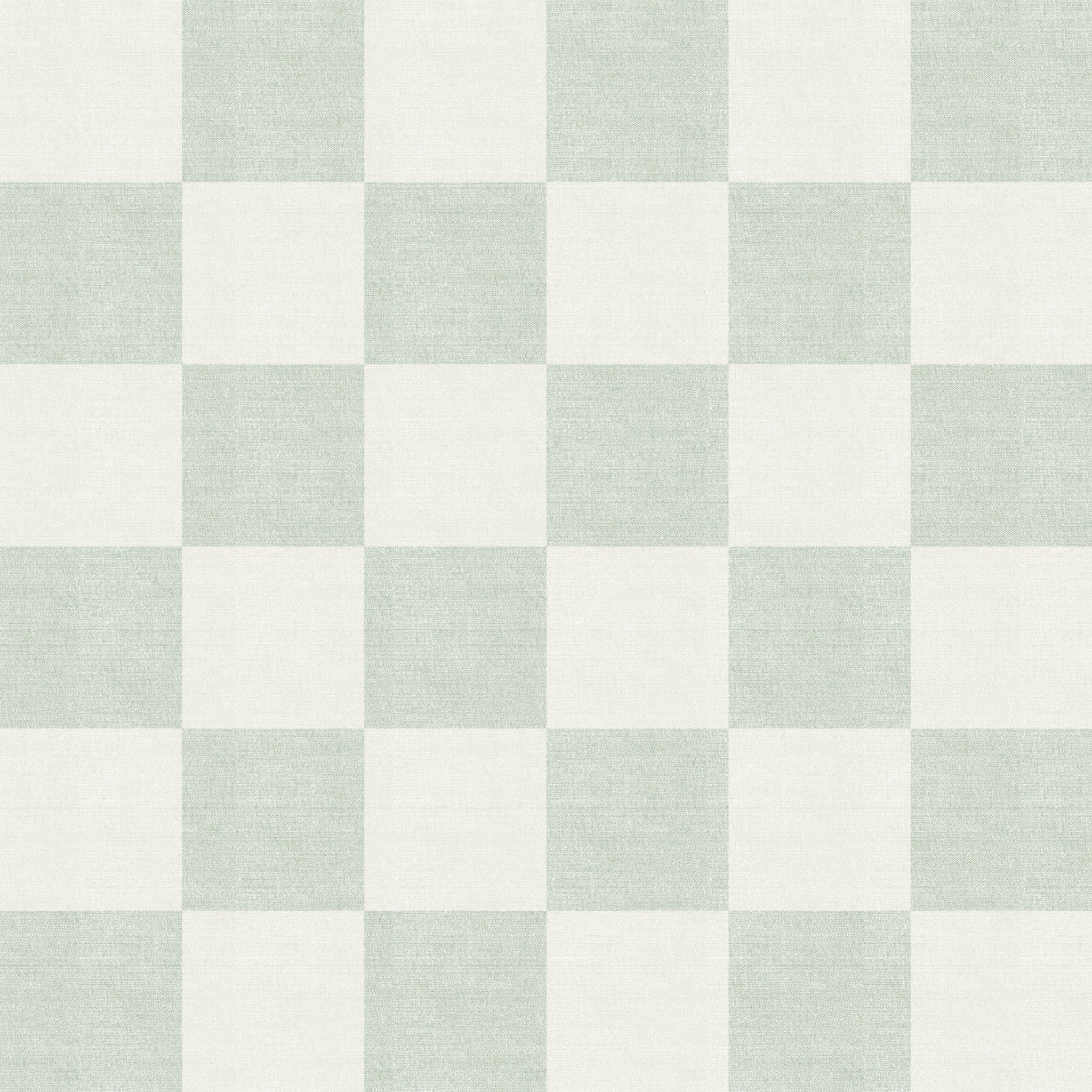 Woven Check (Light Green) Wallpaper - Image 2