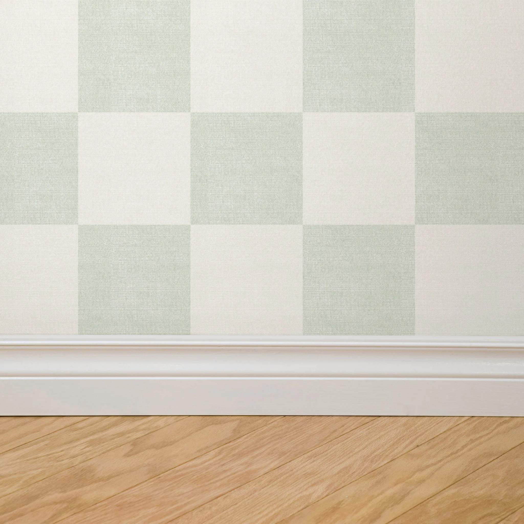Woven Check (Light Green) Wallpaper - Image 4