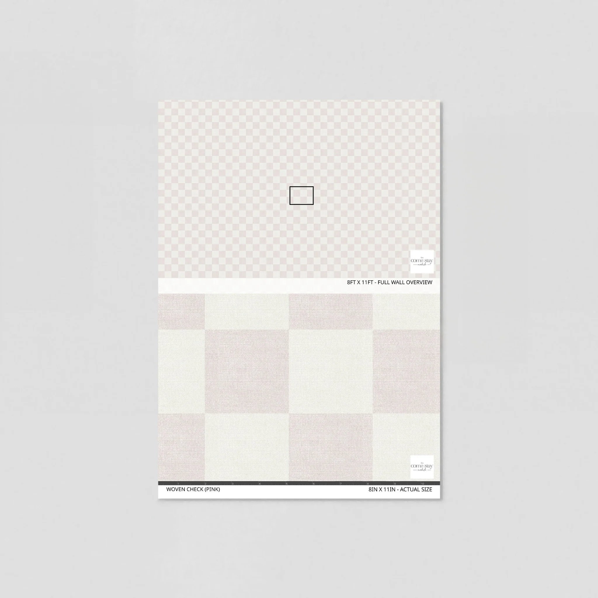 Woven Check (Pink) Wallpaper - Image 6